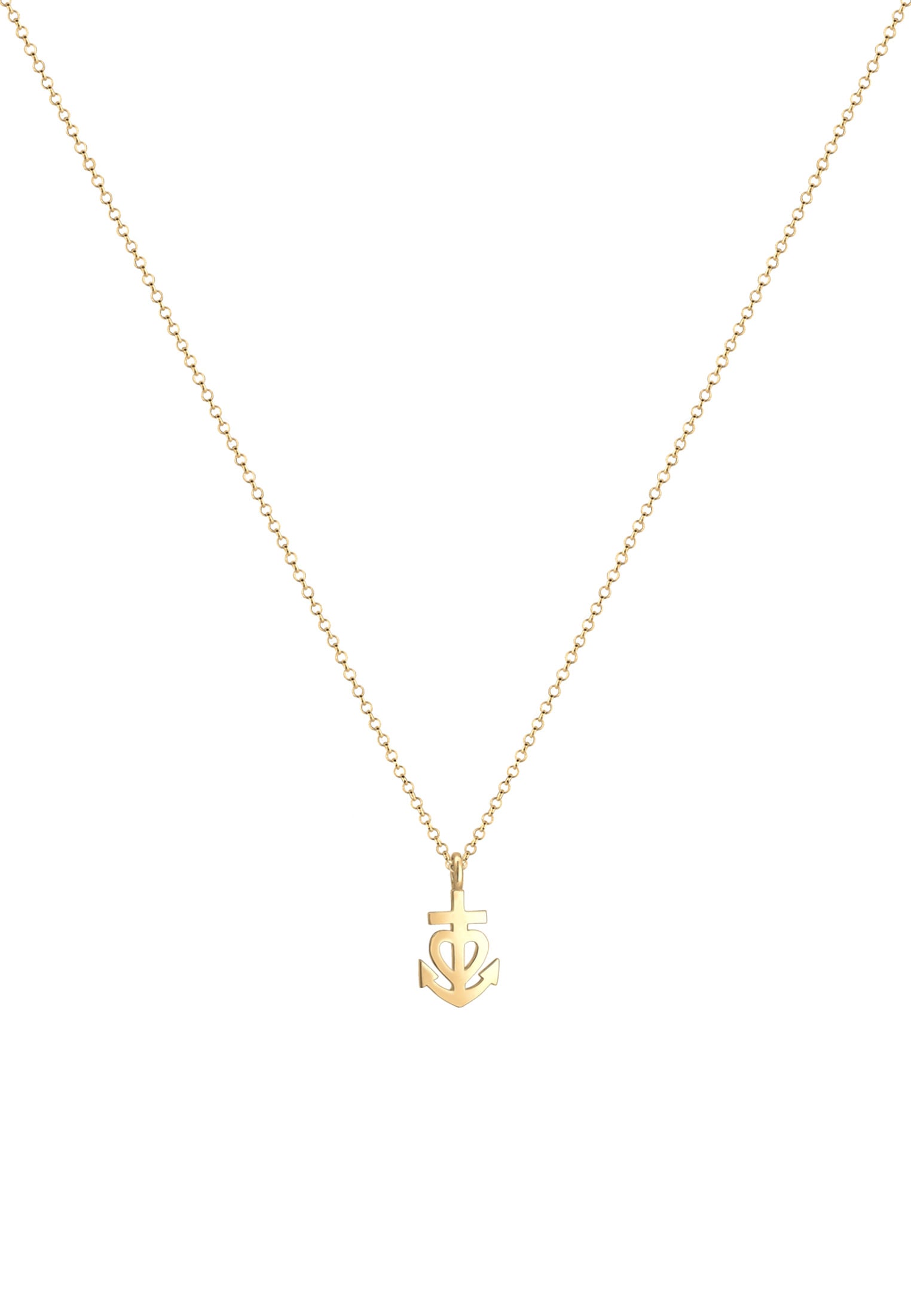 Elli Kette mit Anhänger »Halskette Anker Herz Kreuz 925 Sterling Silber«