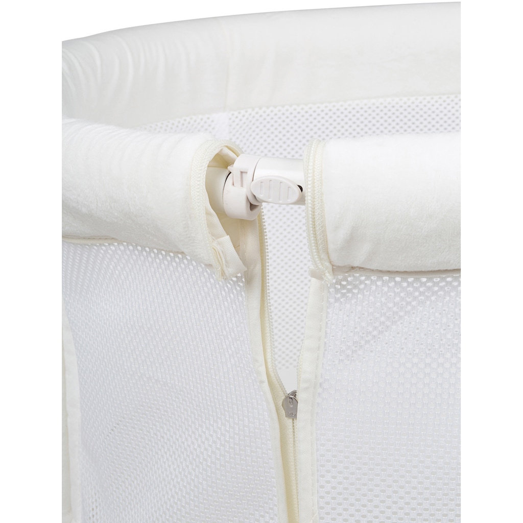 BabyGo Beistellbett »Amila, beige white«, mit Schaukelfunktion