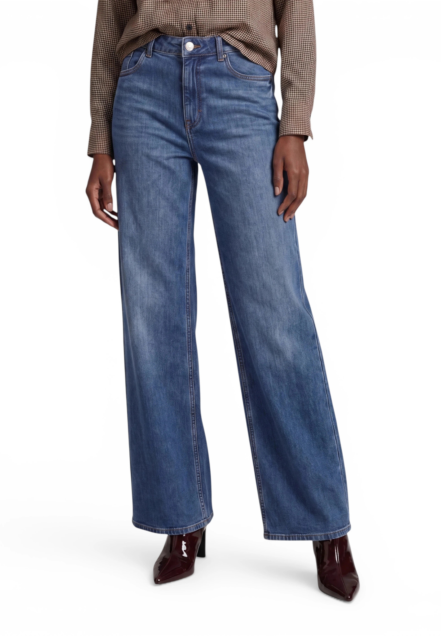 Zero Relaxhose »Basic-Jeans mit weitem Bein Witney«