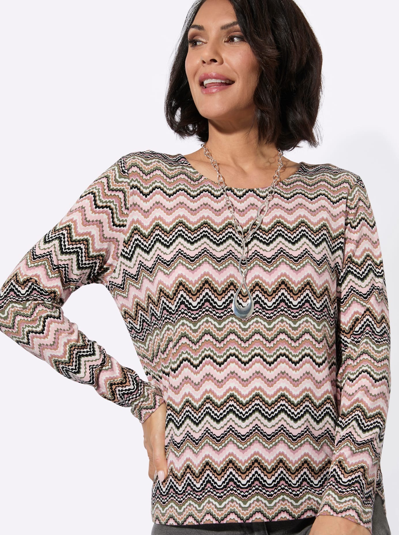 Casual Looks Langarmshirt »Rundhals-Shirt« 1