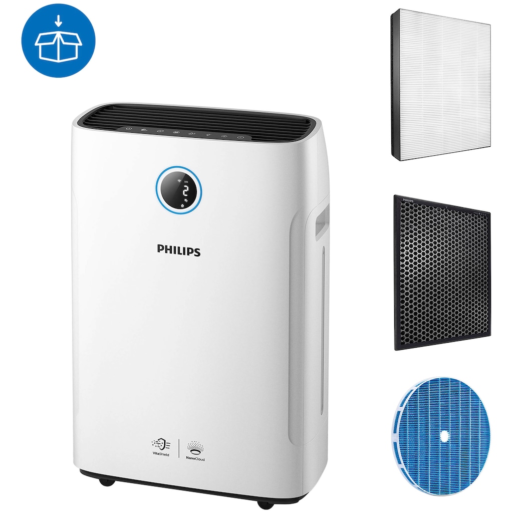 Philips Kombigerät Luftbefeuchter und -reiniger »AC2729/10«, für 60 m² Räume, bis 60 m² Raumgröße, weiß