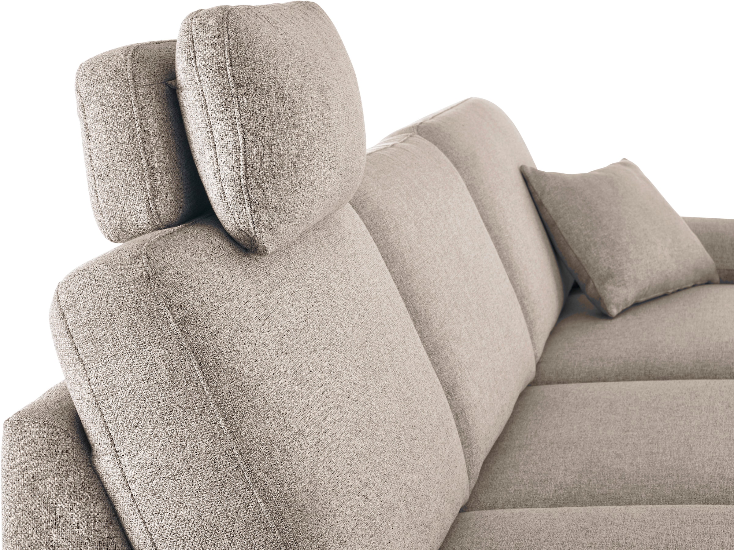 3C Candy Ecksofa »Mainau L-Form«, Relaxfunktion im 1,5-Sitzer, motorische Schlaffunktion in Longchair
