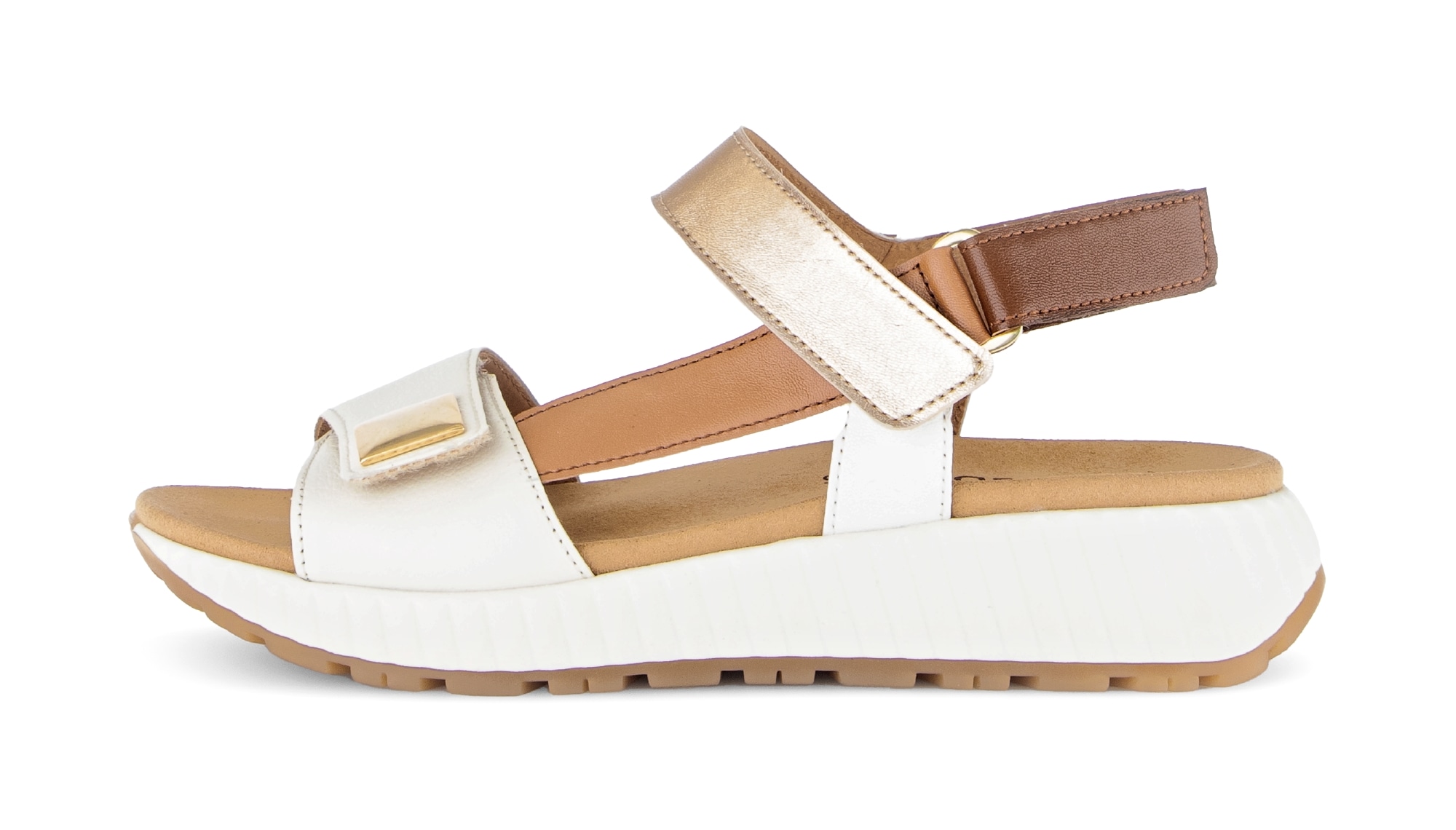 Gabor Keilsandalette  Riemchensandale, Sommerschuh mit edlem Schmuckelement