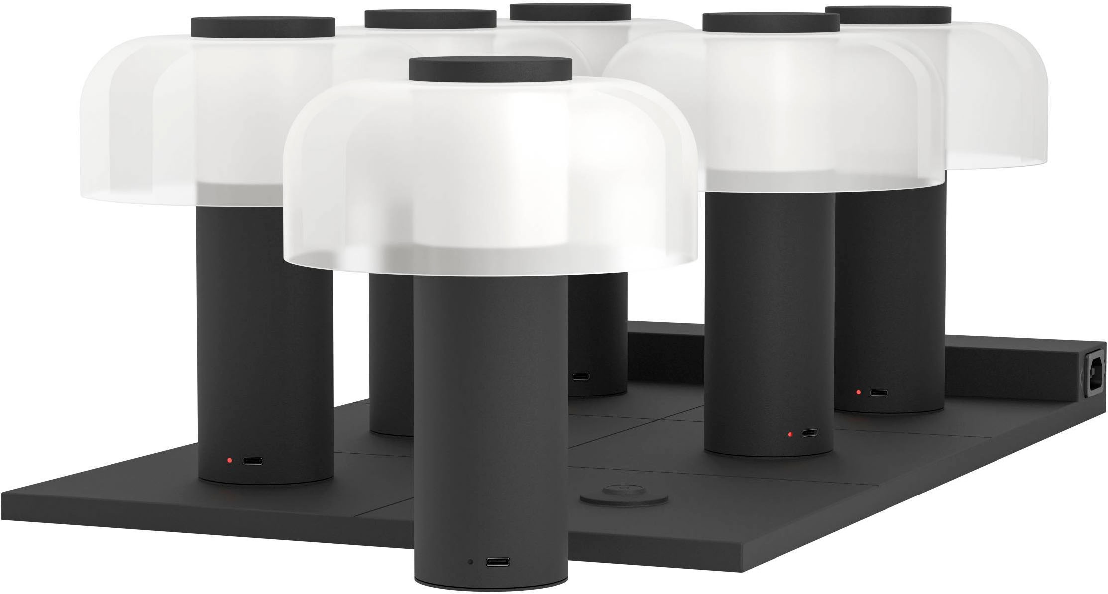 EGLO Tischleuchte »Ponente Tischlampe, Nachtischlampe aus Metall und Glas, Lampe, IP44« LED-Modul 1 Stk. Kaltweiß | Neutralweiß | Warmweiß Tischleuchte - H20 x Ø16 cm - schwarz - 2,25W inkl.