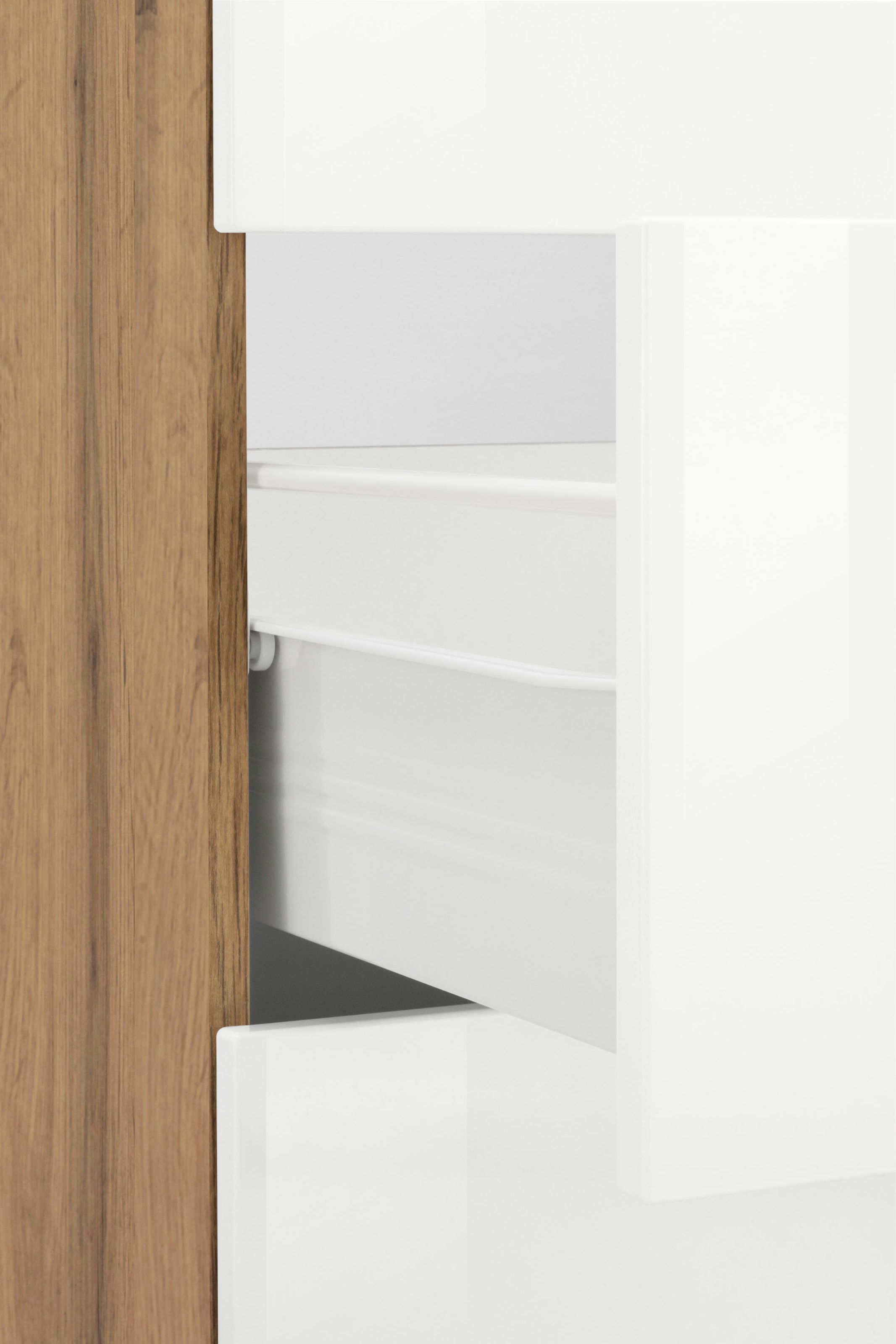 KOCHSTATION Küchenzeile »KS-Brindisi Breite 280 cm« wahlweise mit E-Geräten und Induktion, mit MDF-Fronten und Regal