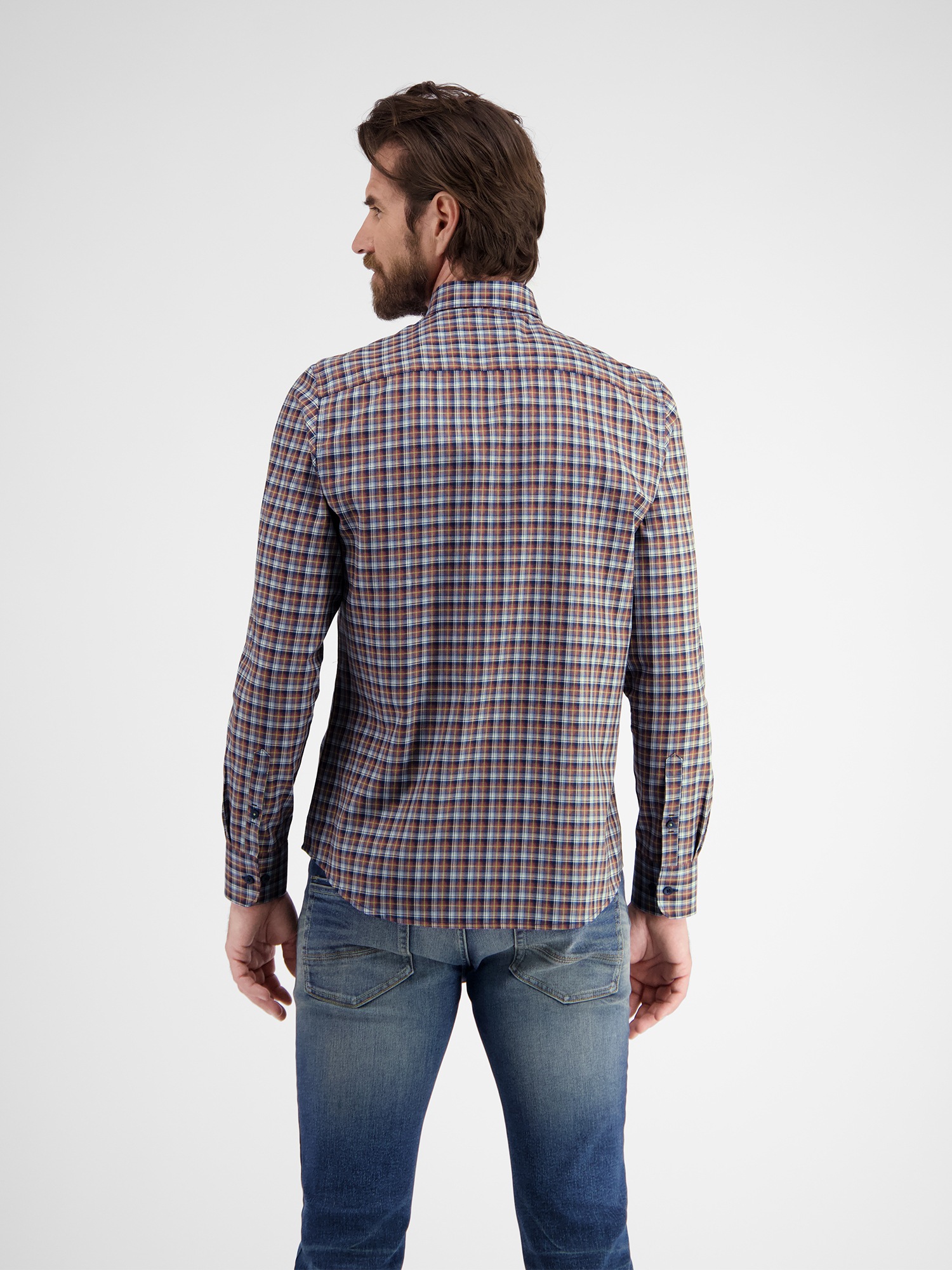 LERROS Karohemd »LERROS Kariertes Herrenhemd mit Button-down-Kragen«