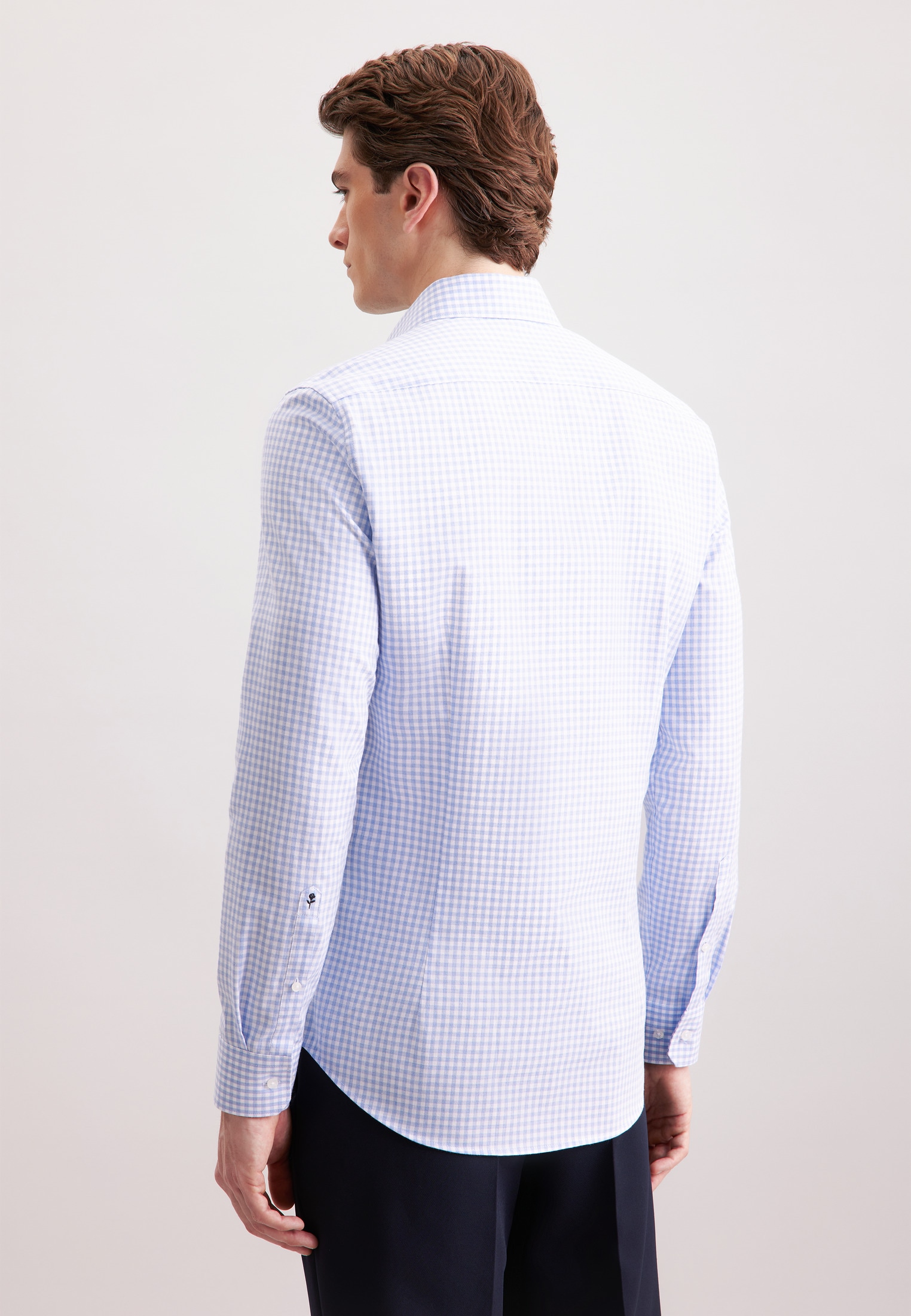 seidensticker Flanellhemd »Schwarze Rose« Slim 1/1 Kentkragen Karo