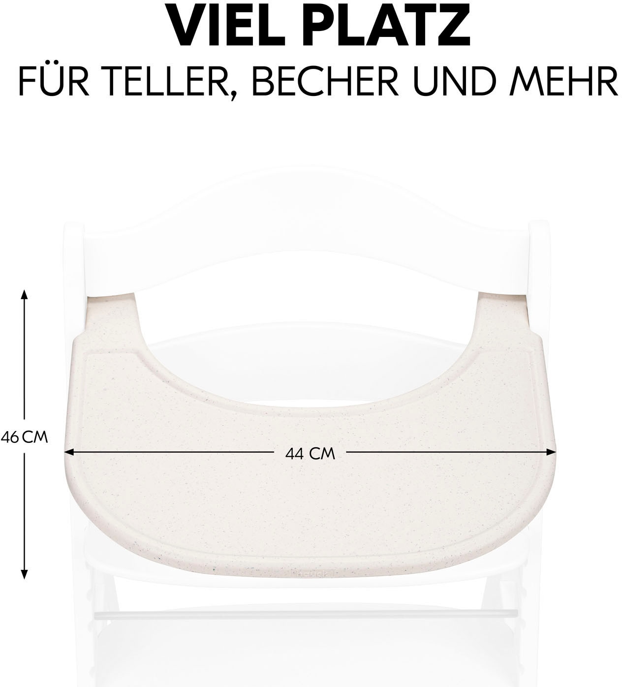 Hauck Hochstuhltablett »Alpha Click Tray, Speckle Beige«, aus recyceltem Material