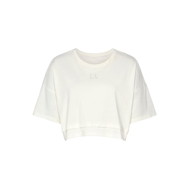 LASCANA Kurzarmshirt, mit kastigem Schnitt und Lagen-Look kaufen im OTTO  Online Shop