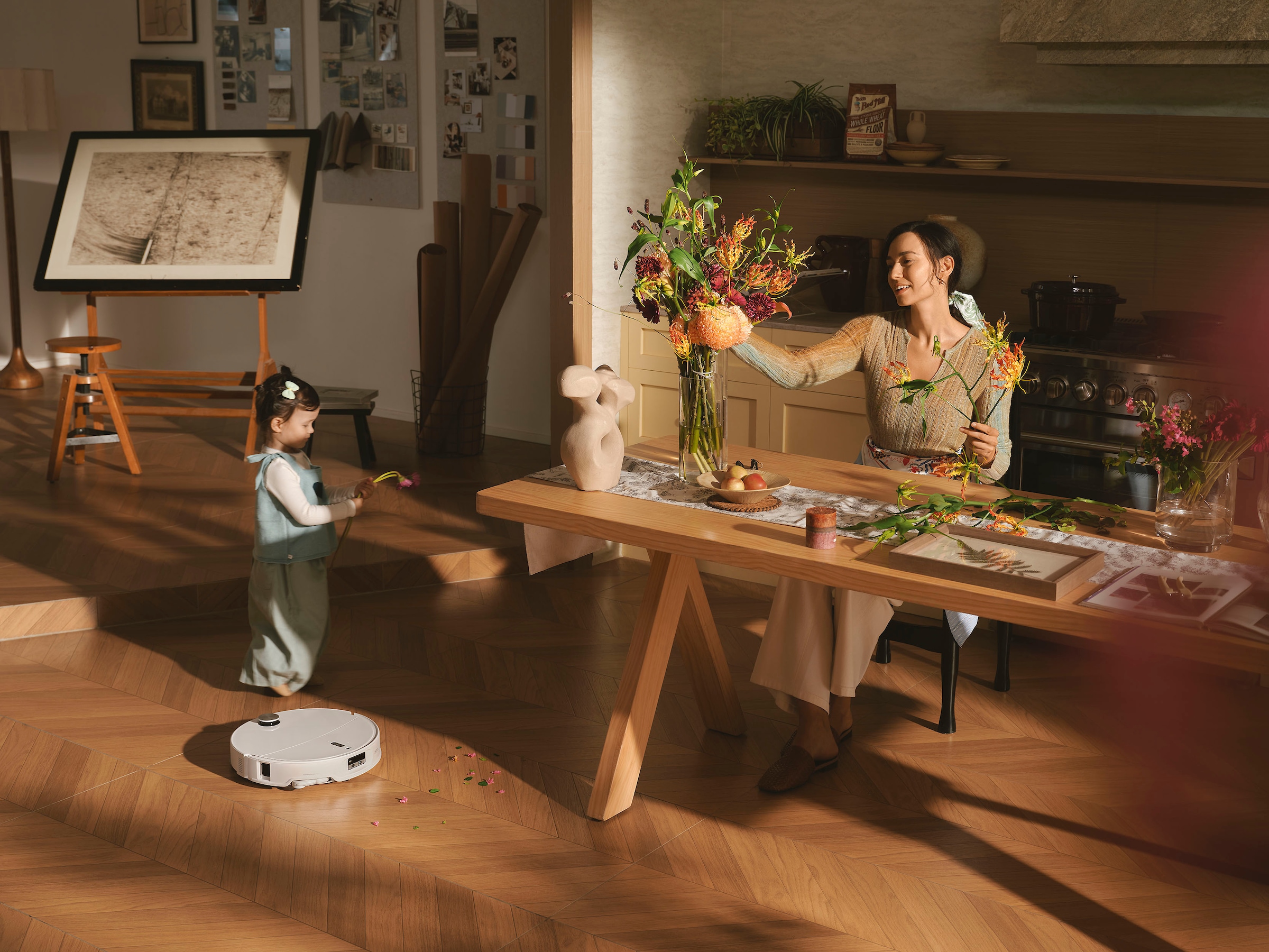 Roborock Nass-Trocken-Saugroboter »Qrevo Curv 2 Pro mit Wischfunktion« FlexiArm Design Seitenbürste, DuoDivide Bürste, autom. Moppreinigung.