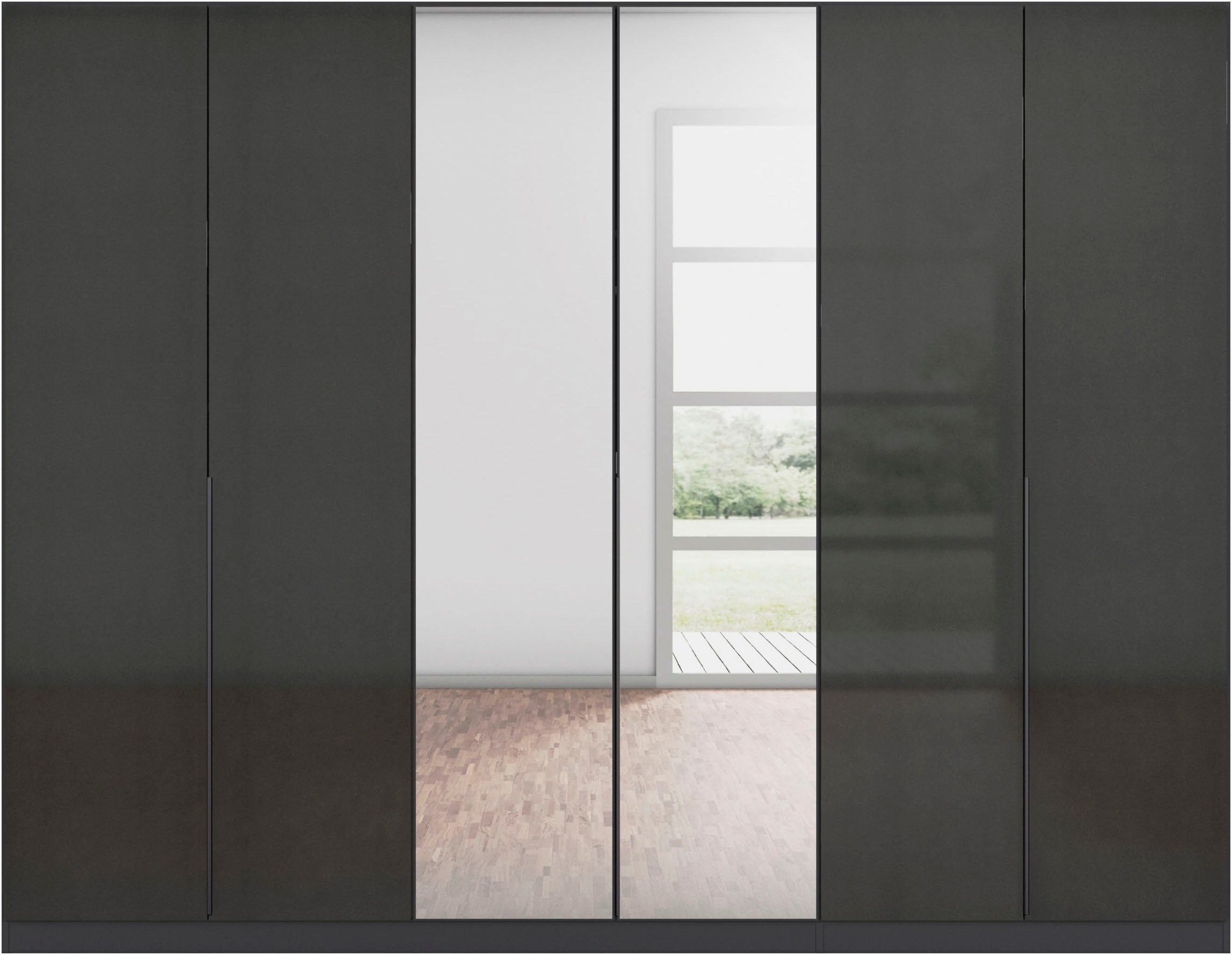 rauch Drehtürenschrank »Kleiderschrank Schrank Garderobe AGORDO mit Dekor- oder Hochglanzfront«, (in zwei Griff-Farben, Breiten 91-360 cm), durchdachte Innenausstattung, in 7 Breiten und 2 Höhen MADE IN GERMANY