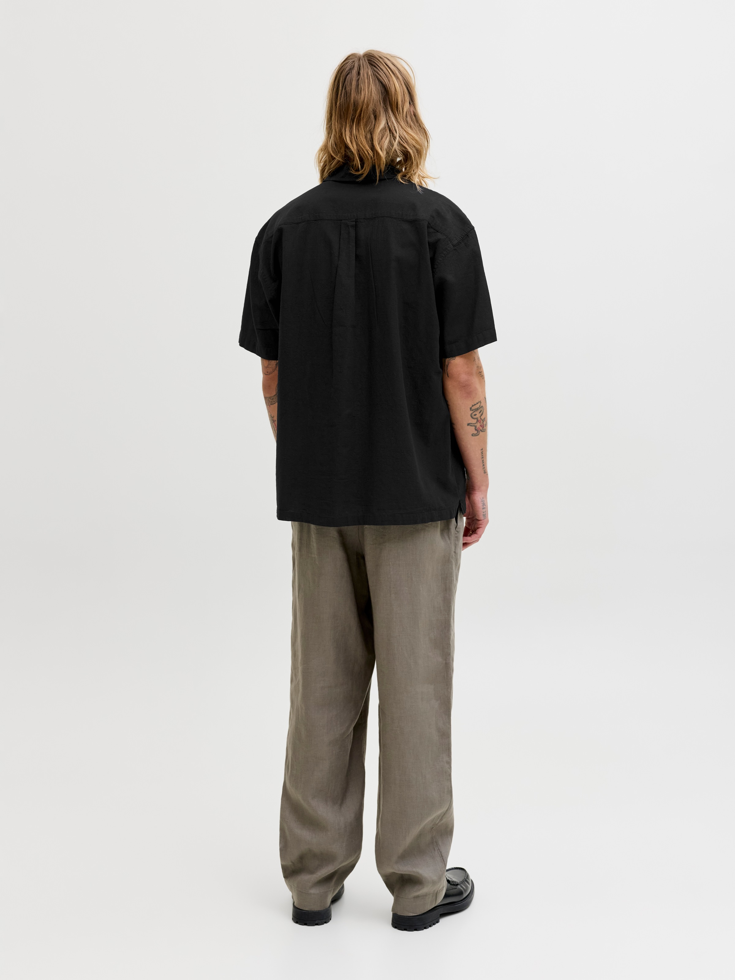 Jack & Jones Kurzarmhemd »JJESUMMER LINEN BLEND RESORT SHIRT SS SN« Baumwollmischung, relaxed fit