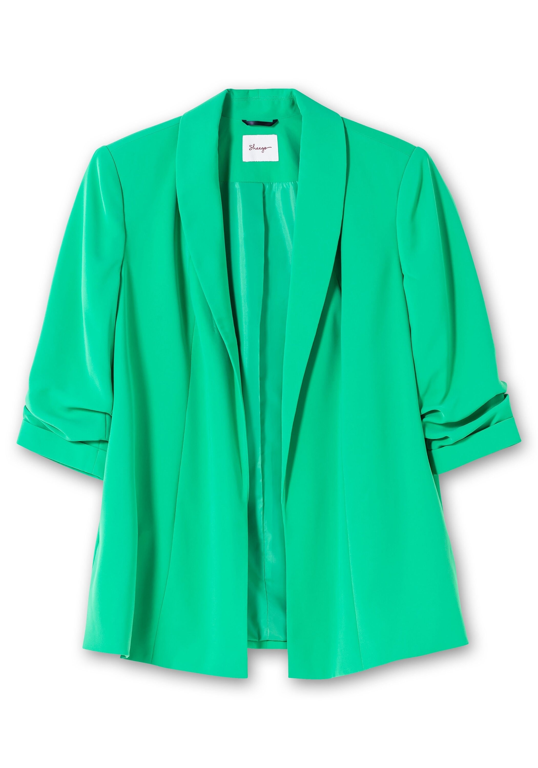 Sheego Longblazer »Blazer mit Schalkragen und gerafftem 3/4-Arm«