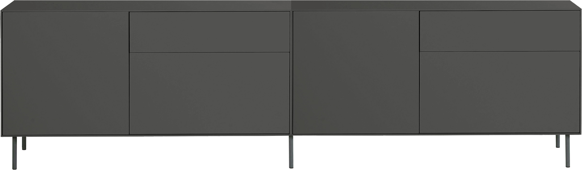 LeGer Home by Lena Gercke Lowboard »Essentials«, (2 St.), Breite: 254cm, MDF lackiert, Push-to-open-Funktion