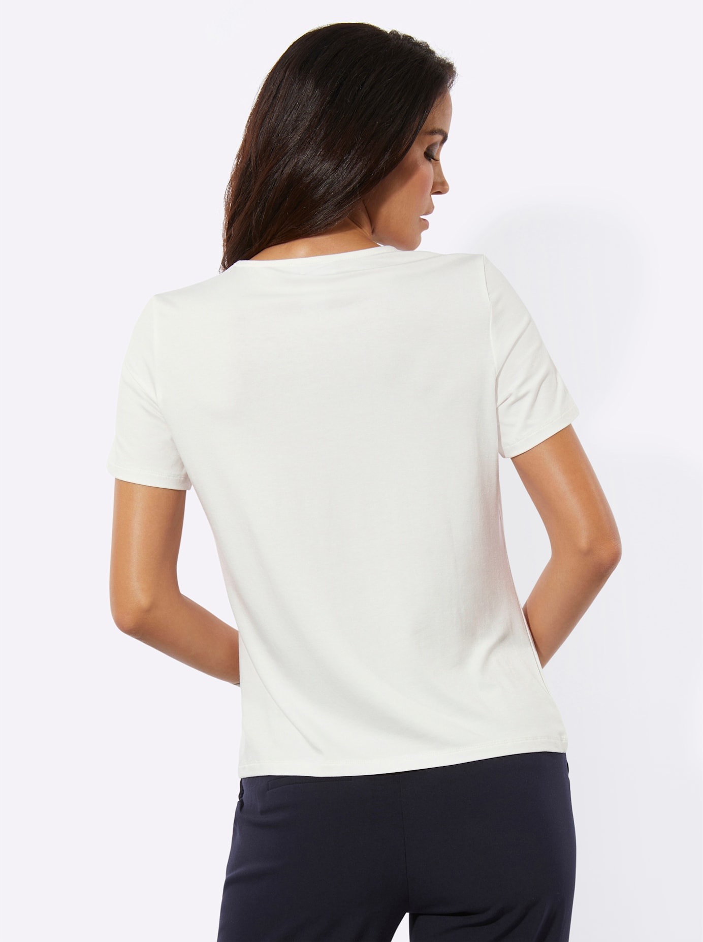 creation L Rundhalsshirt »Viskose-Shirt« 1 tlg.