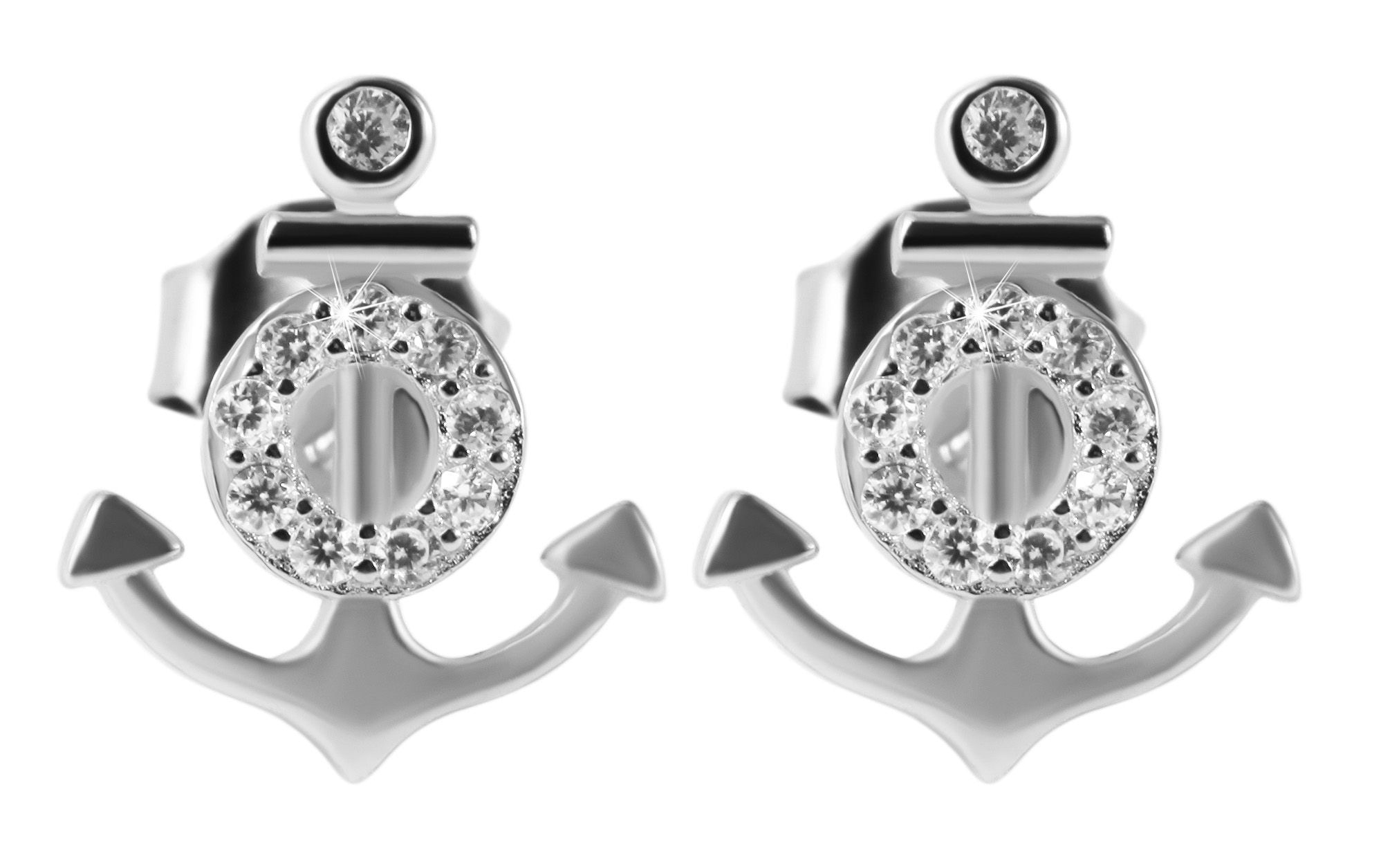 Adelia´s Paar Ohrstecker »Damen Ohrringe ¿ Ohrstecker aus 925 Silber mit Zirkonia«
