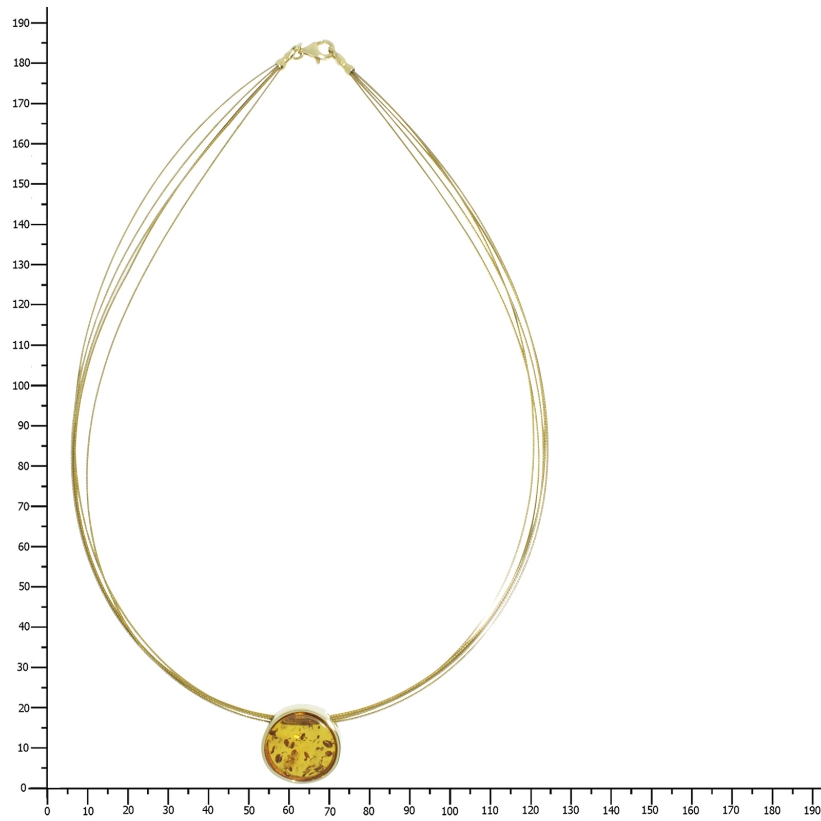 OSTSEE-SCHMUCK Kette mit Anhänger »- Gleiter-Frouke 16 mm - Gold 333/000 - Bernstein«