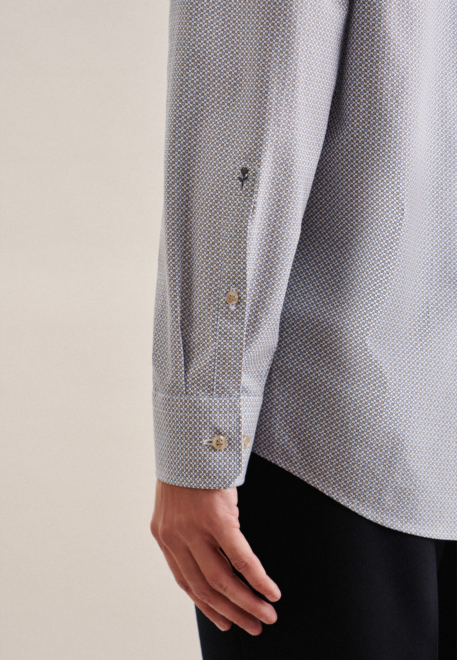 seidensticker Businesshemd »Comfort«, Comfort Langarm Kentkragen Druck