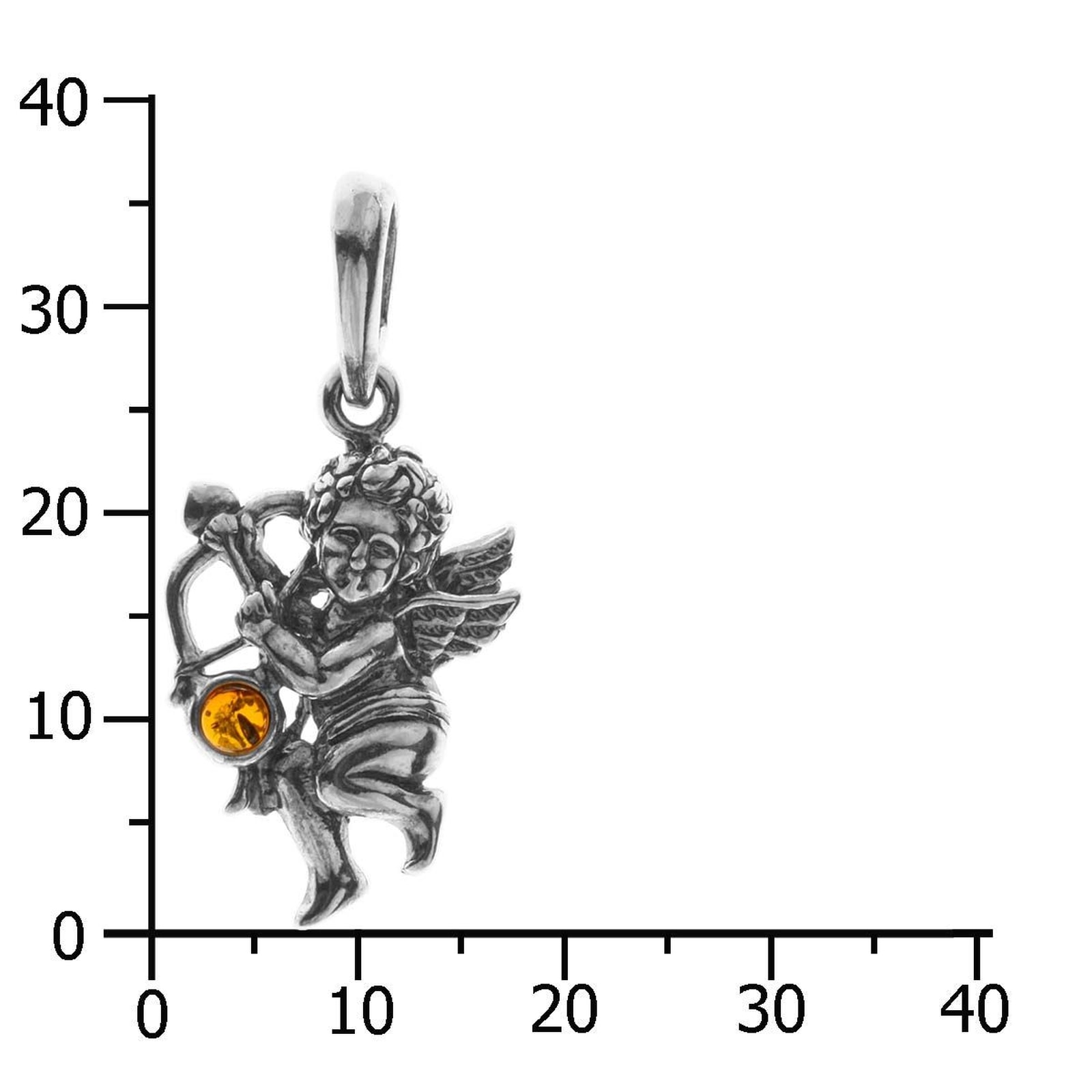 OSTSEE-SCHMUCK Kettenanhänger »- Engel Amor - Silber 925/000 - Bernstein«