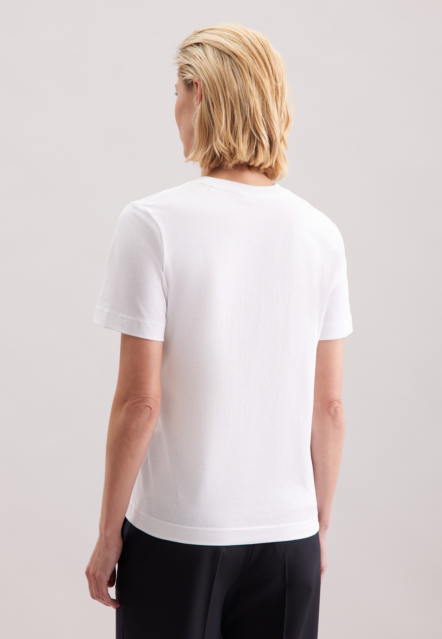 seidensticker T-Shirt »Schwarze Rose«, 1/2 Rundhals Uni