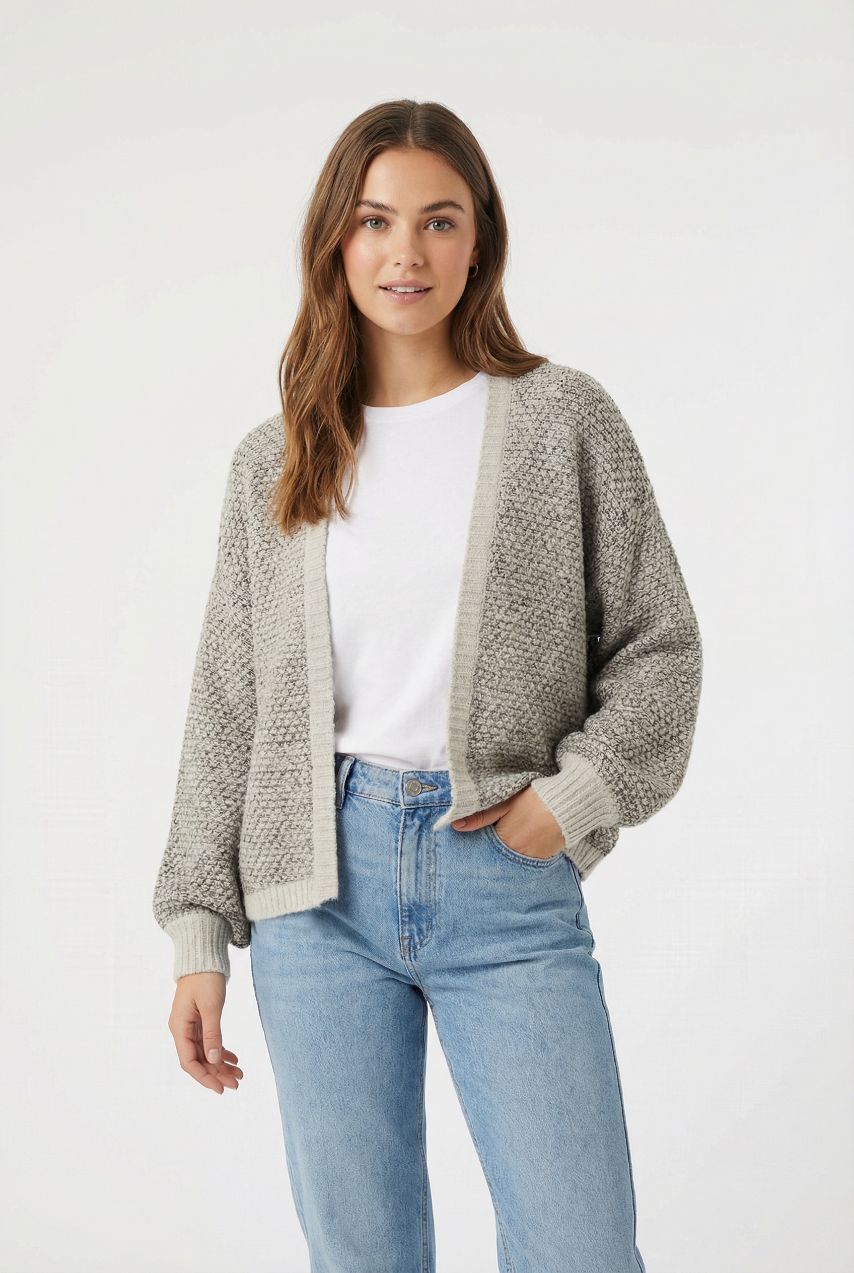 Vero Moda Strickjacke »VMLOVELY LS OPEN CARDIGAN« mit Wolle und Stretch