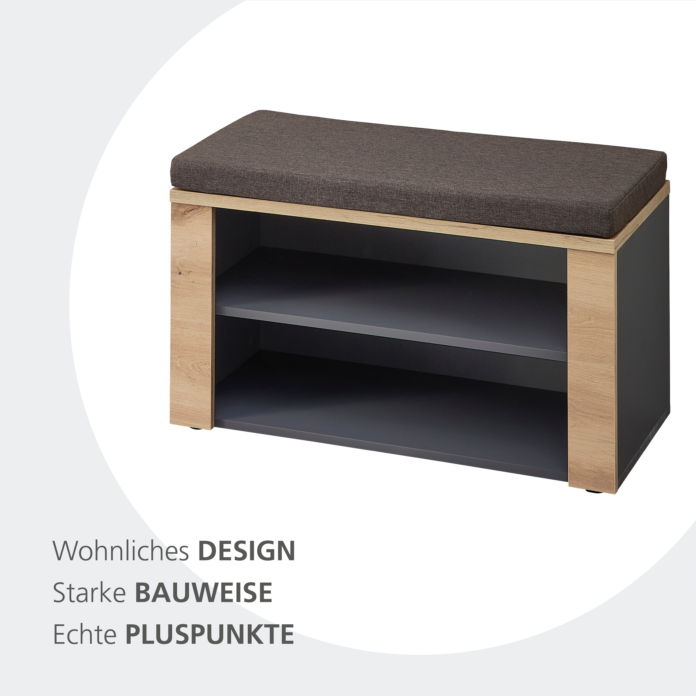 OTTO home Sitzbank »Fargo Sitzbank, 80/48/38 (B/H/T cm)« 1 Stk. tlg. 1 Boden, Sitzkissen