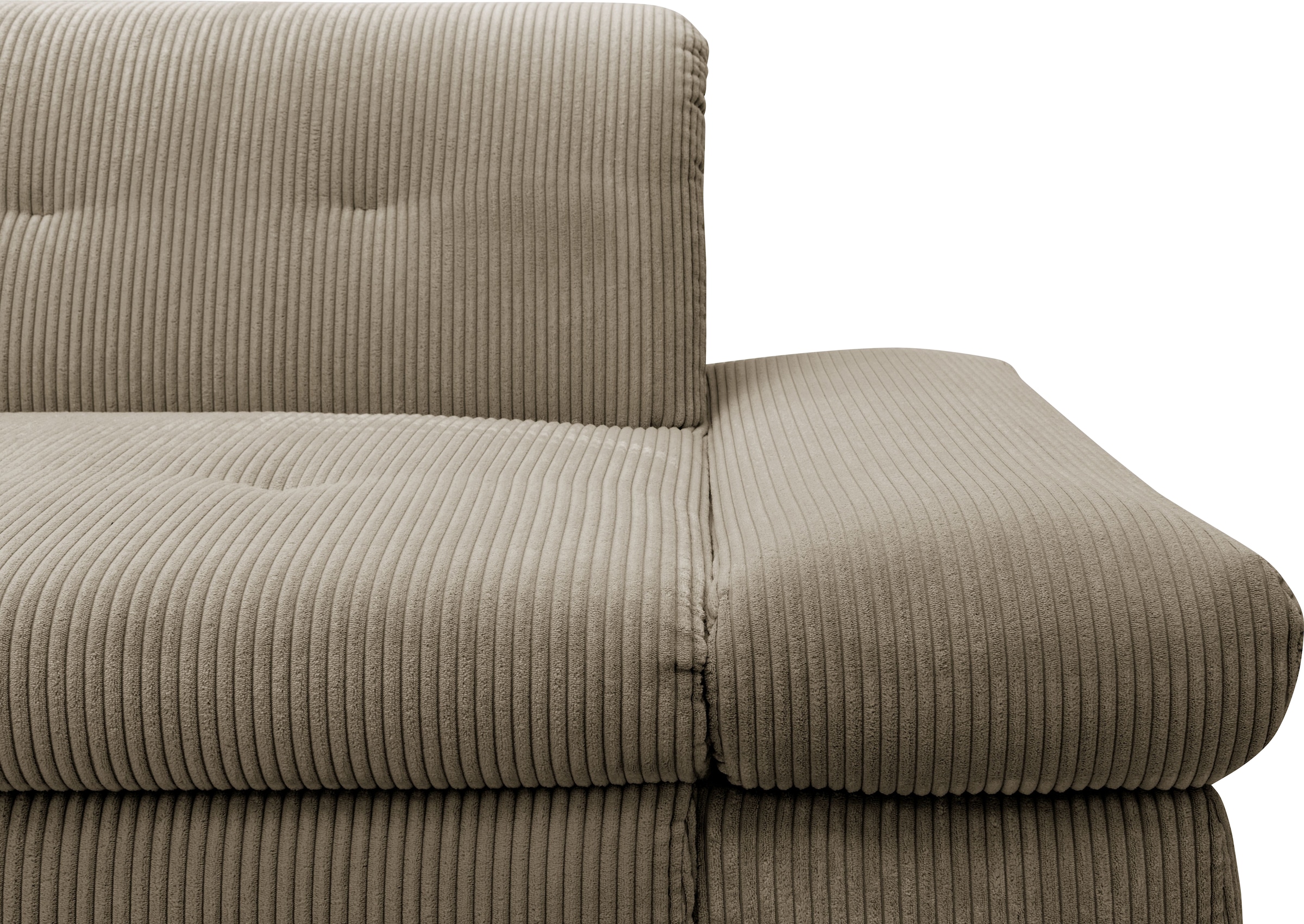 DOMO collection Ecksofa »Moric B/T/H 300/172/80 cm, auch in Cord, L-Form«, XXL-Format, wahlweise auch mit Bettfunktion und Armverstellung