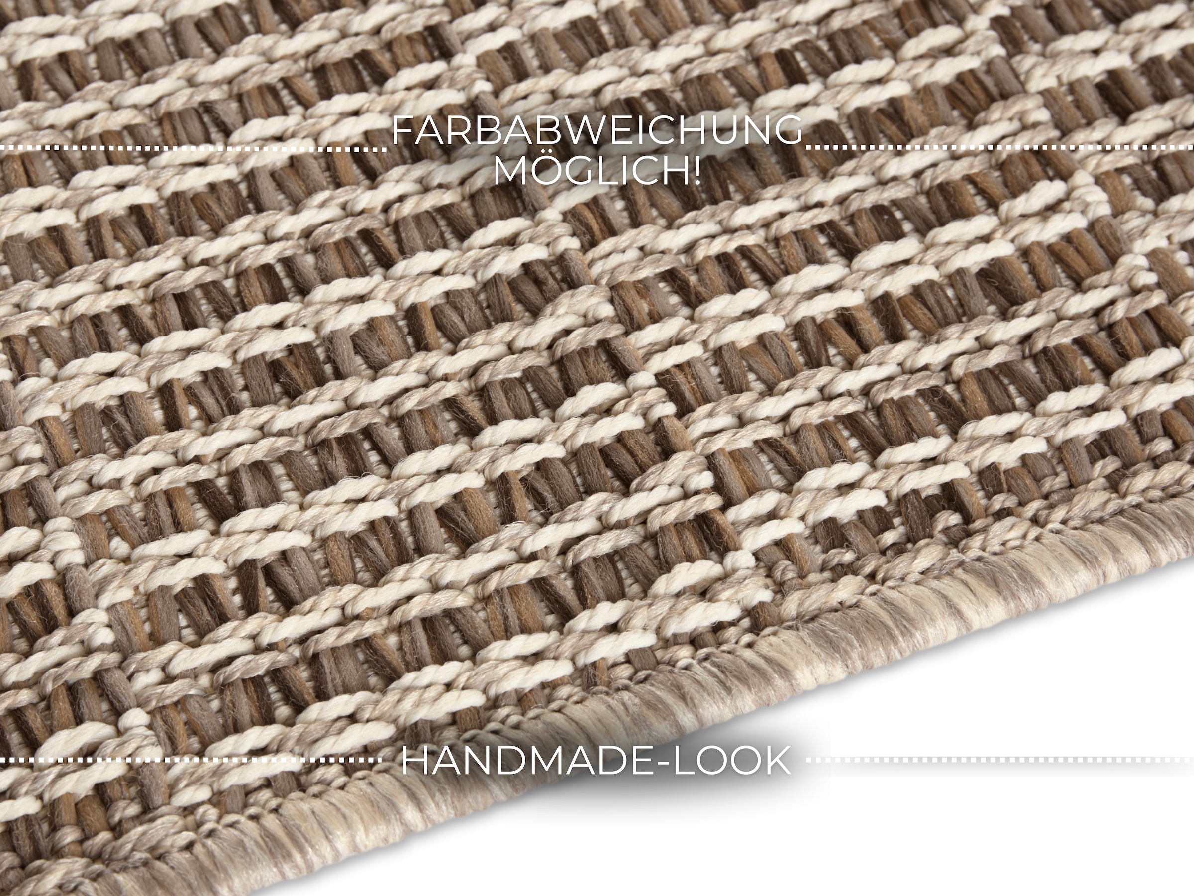 ELLE DECORATION Teppich »Dreux«, rechteckig, 8 mm Höhe, In-& Outdoor, Wetterfest, Balkon, Garten, Wohnzimmer, Wasserfest