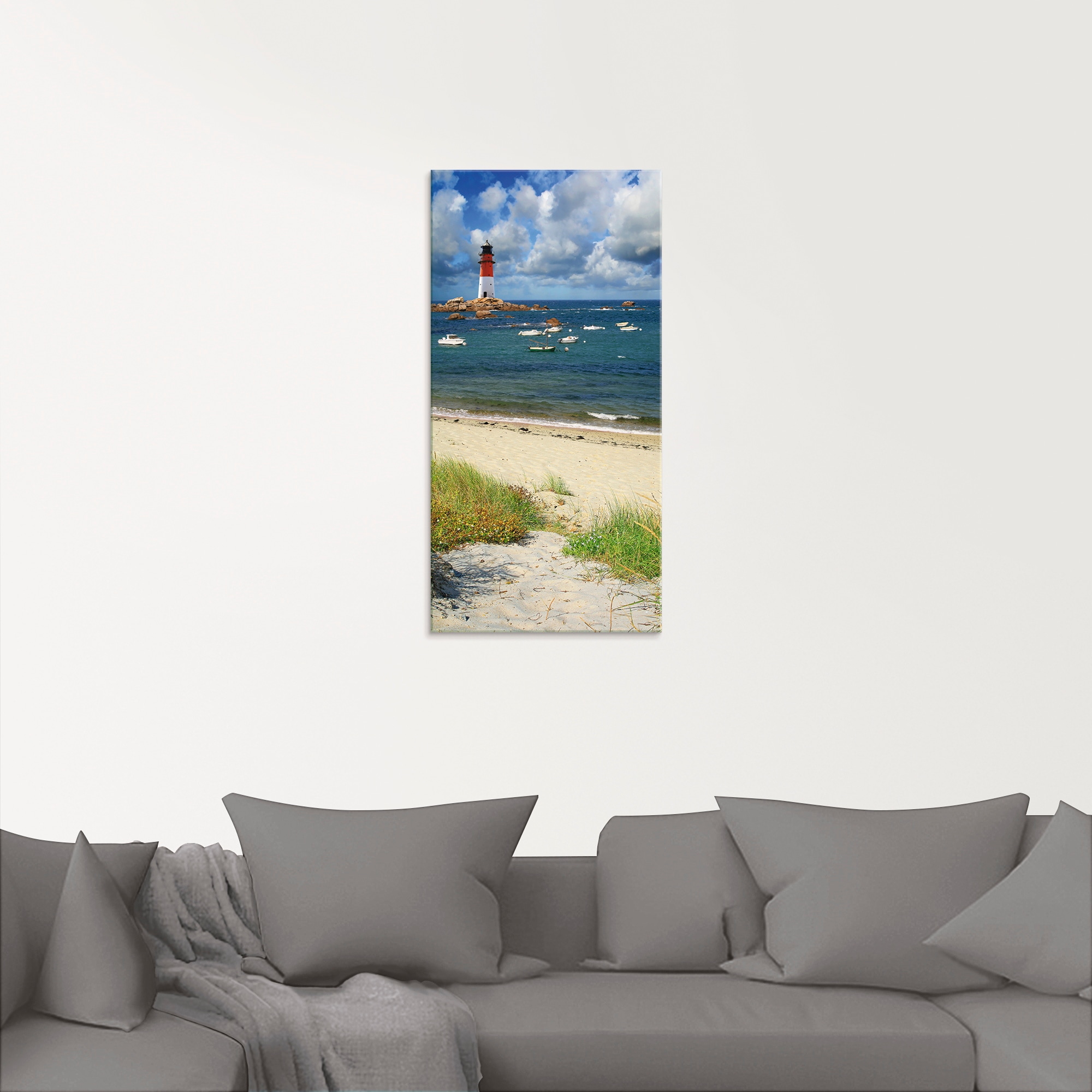 Artland Glasbild »Blick von den Dünen«, Küste, (1 St.), in verschiedenen Größen