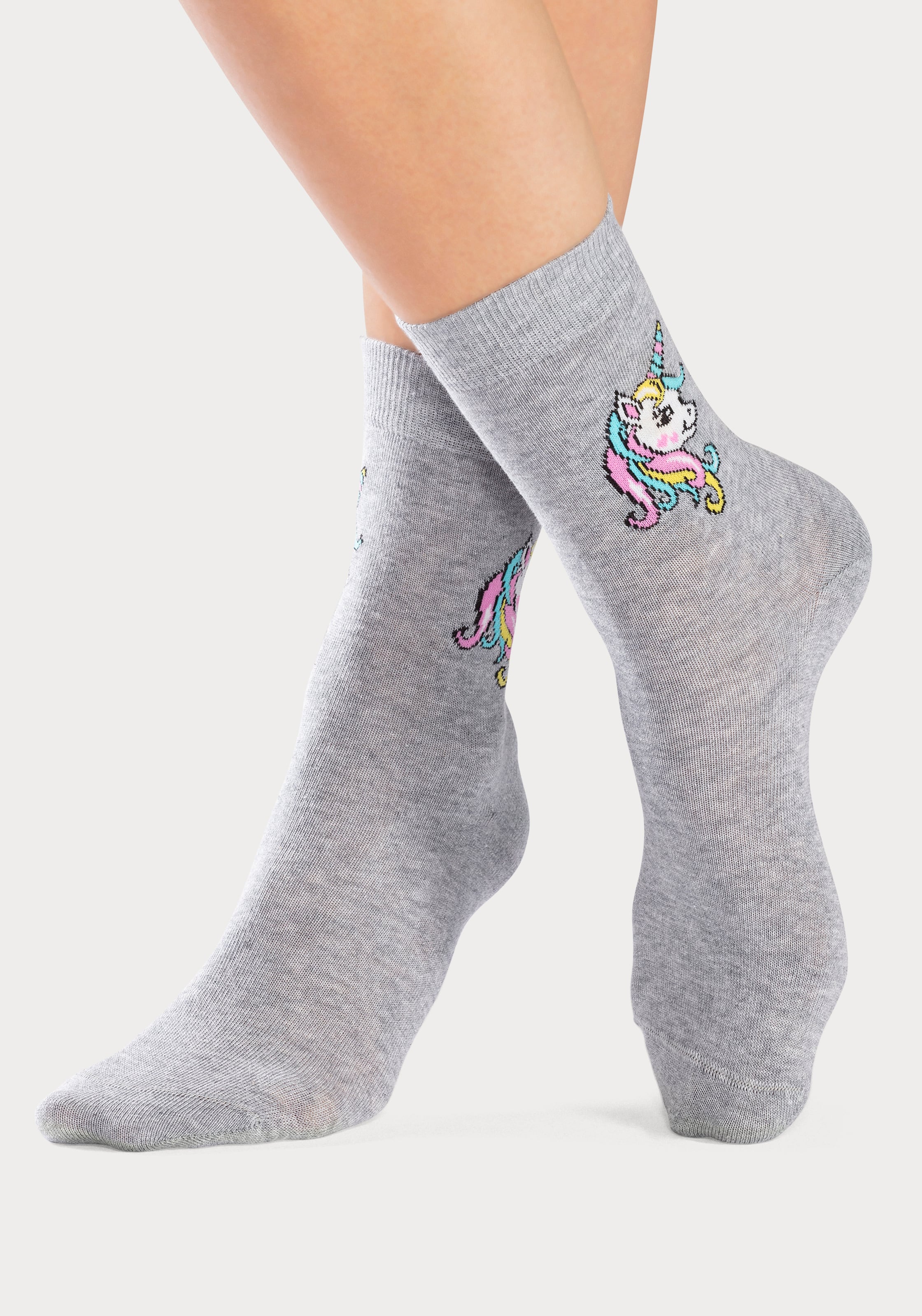 H.I.S Basicsocken, (4 Paar), mit Motiven OTTOversand Einhorn bei