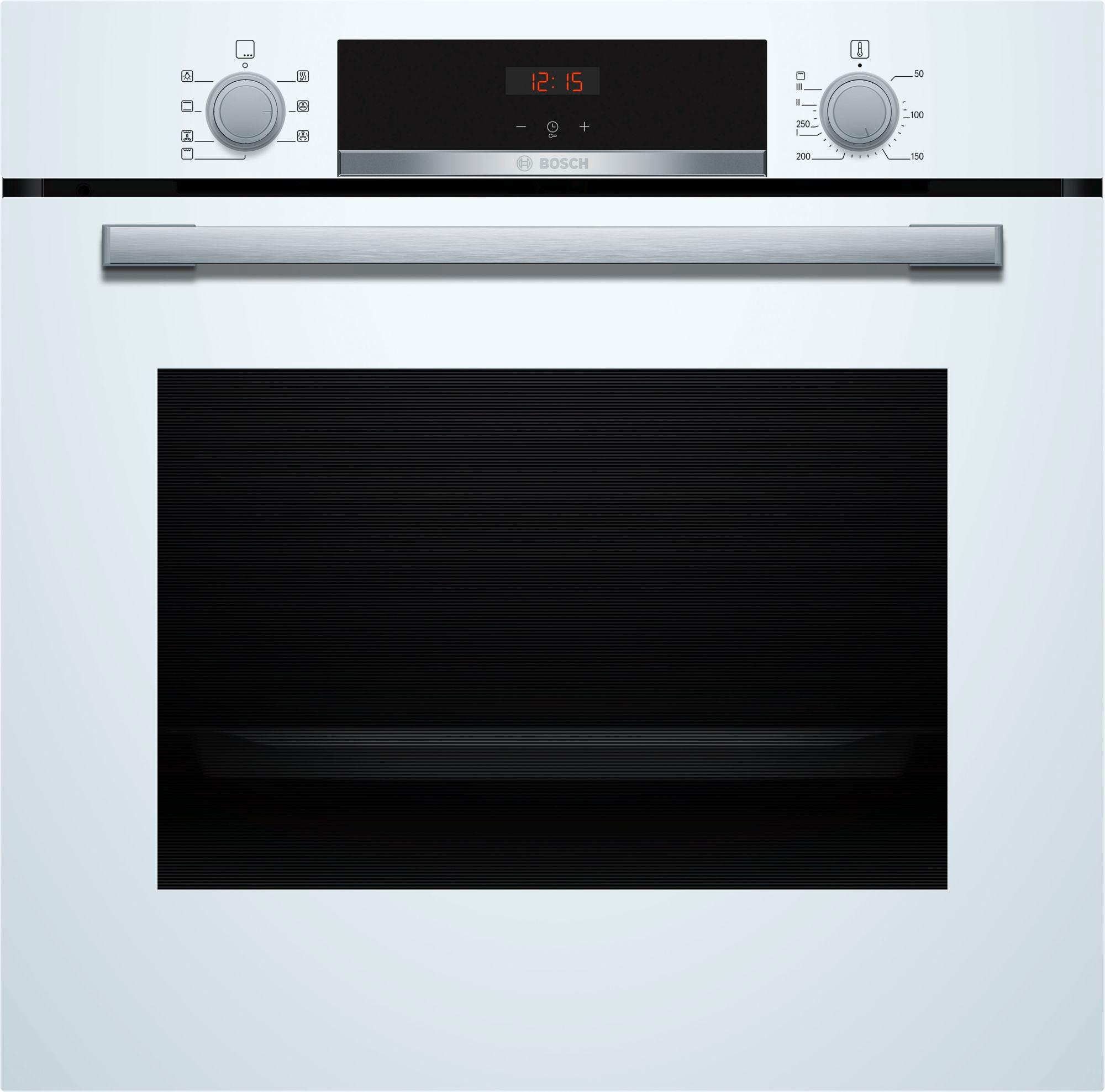 BOSCH Einbaubackofen 4 »HBA533BW1«, mit Teleskopauszug nachrüstbar, ecoClean Direct