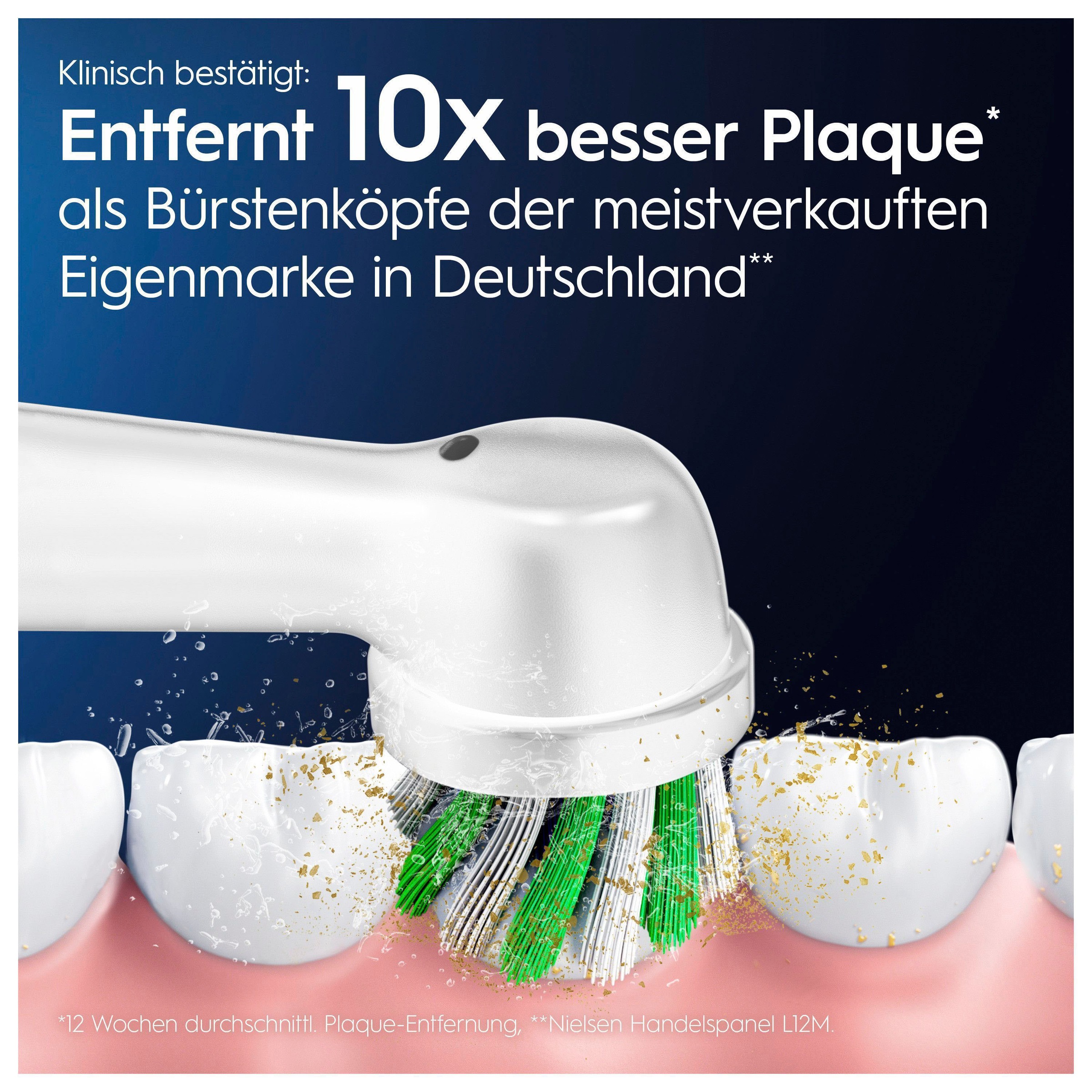 Oral-B Aufsteckbürsten »Pro CrossAction«, X-förmige Borsten
