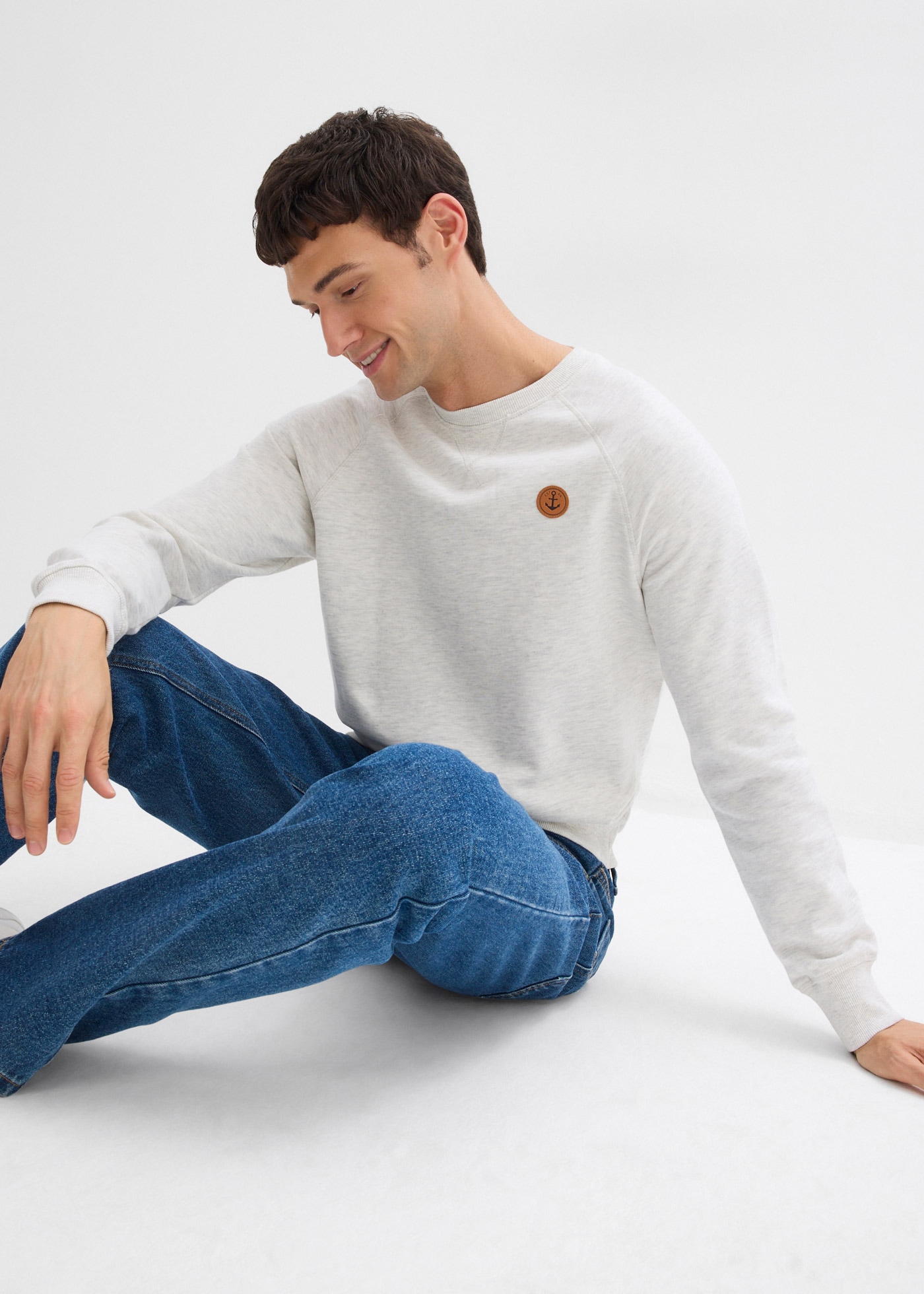 bonprix Sweatshirt, 2 Stk. (2er Pack), mit Rundhals
