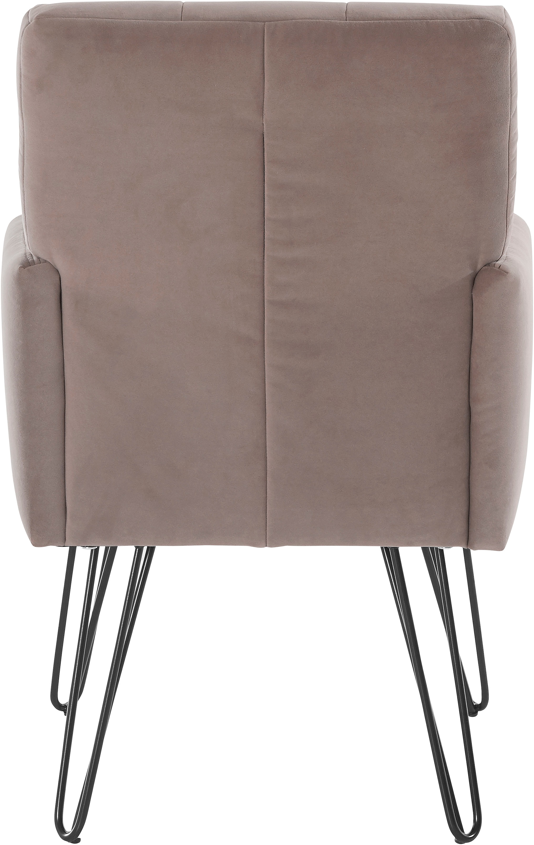 exxpo - sofa fashion Sessel »Doppio, Loungesessel mit Designuntergestell, bequem und elegant« aufwendige Rückenverarbeitung, Breite 61 cm