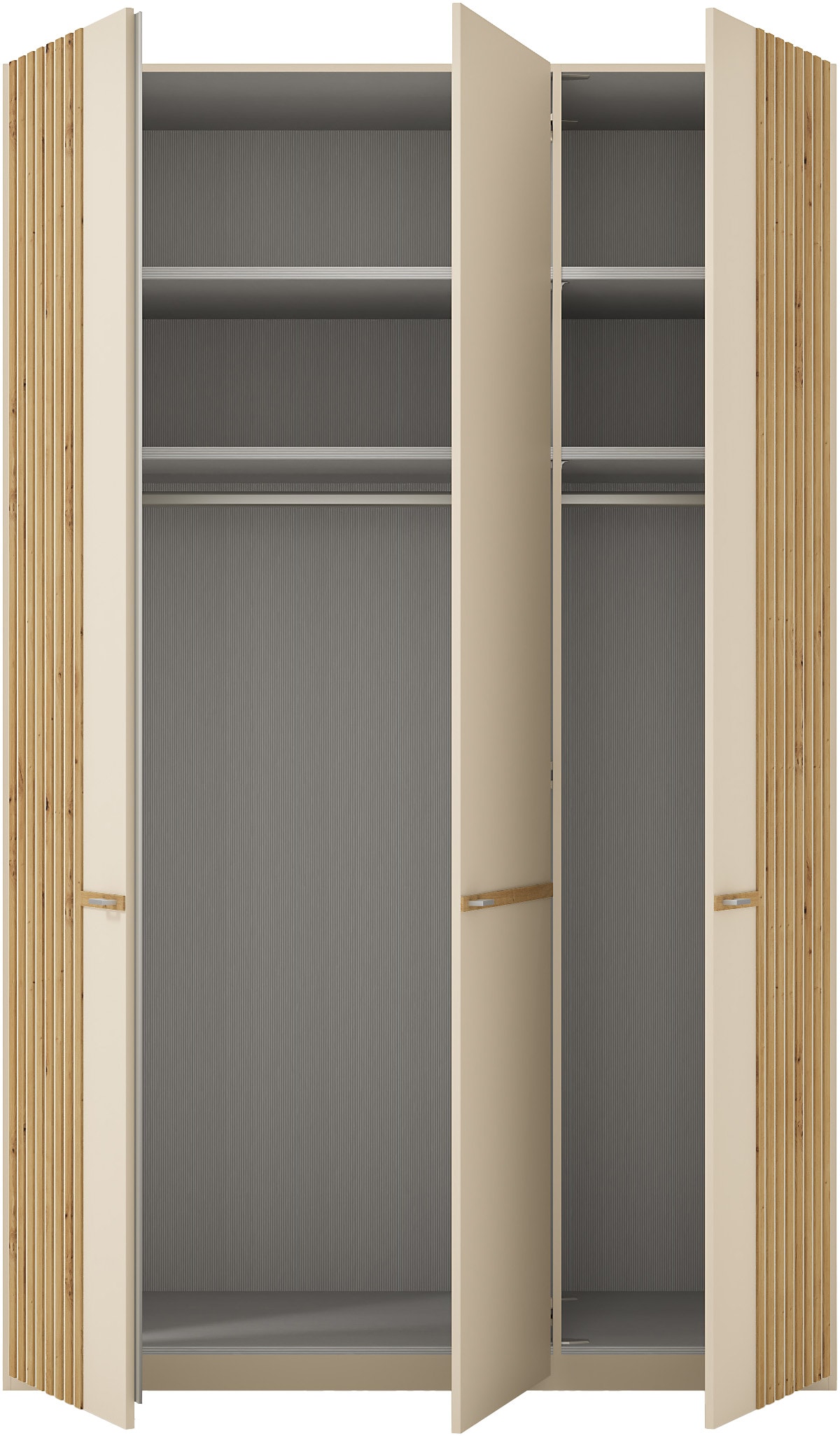 Musterring Kleiderschrank »Isabelle« Lamellen in Eiche, Griffe in silber, verschiedene Größen und Farben