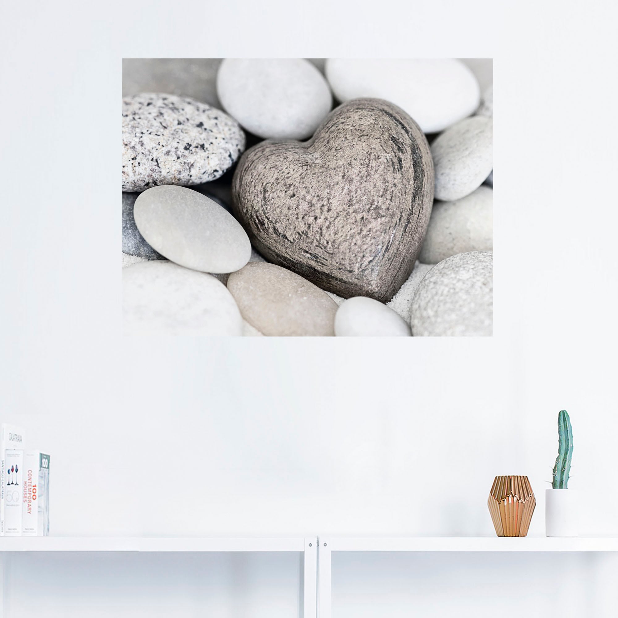 Artland Wandbild »Steinherz«, Zen, (1 St.), als Leinwandbild, Poster, Wandaufkleber in verschied. Größen