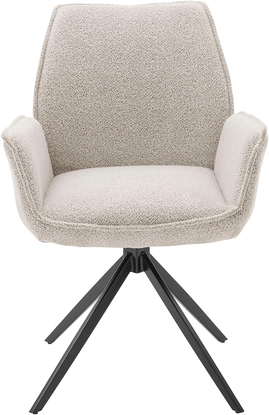 Musterring Esszimmerstuhl »Tiama« (Set) 2 Stk.Stativgestell aus Eisen schwarz, 180° drehbar, Stoff Cord oder Bouclé