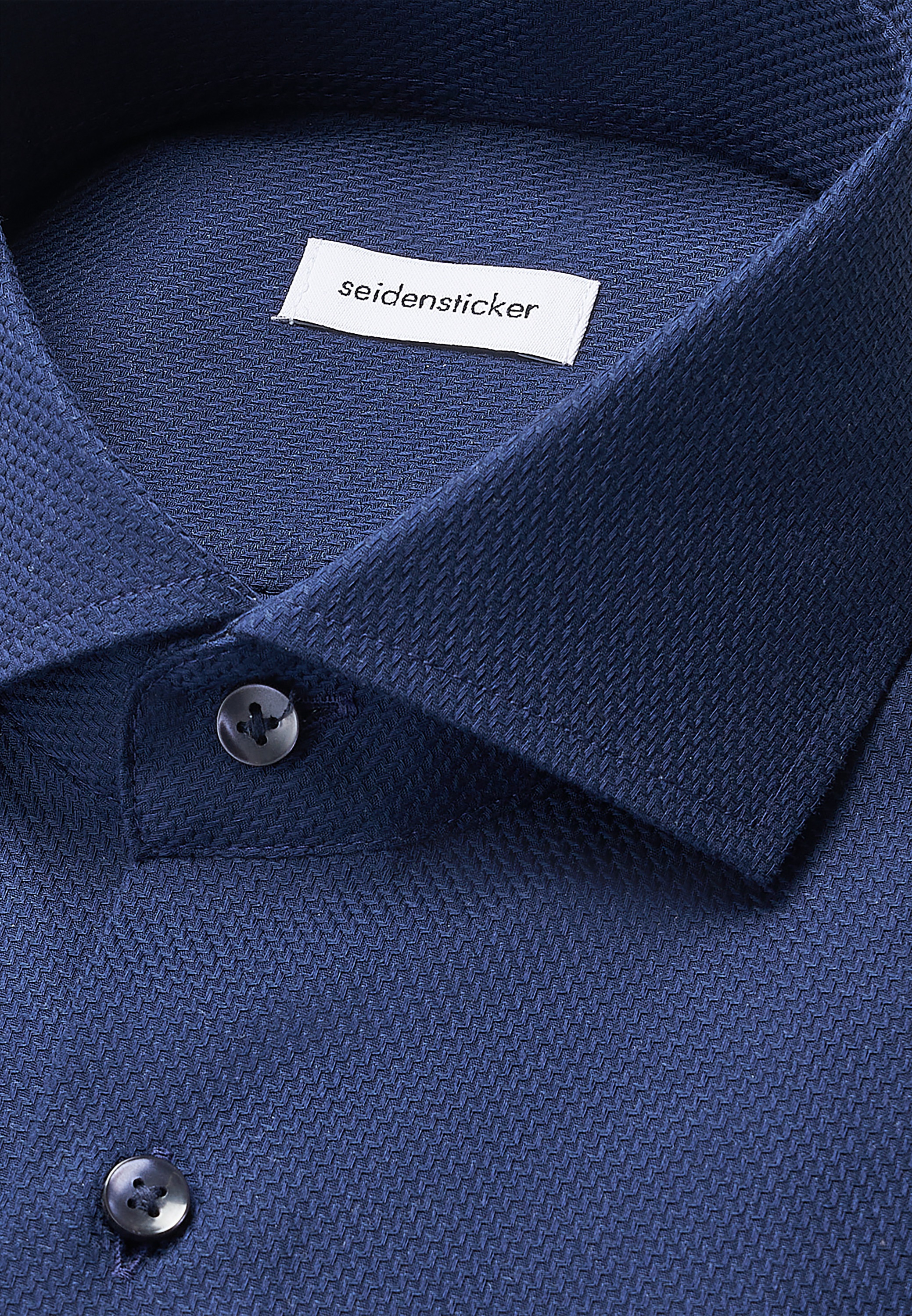 seidensticker Businesshemd »Schwarze Rose«, Regular 1/1 Kentkragen Struktur