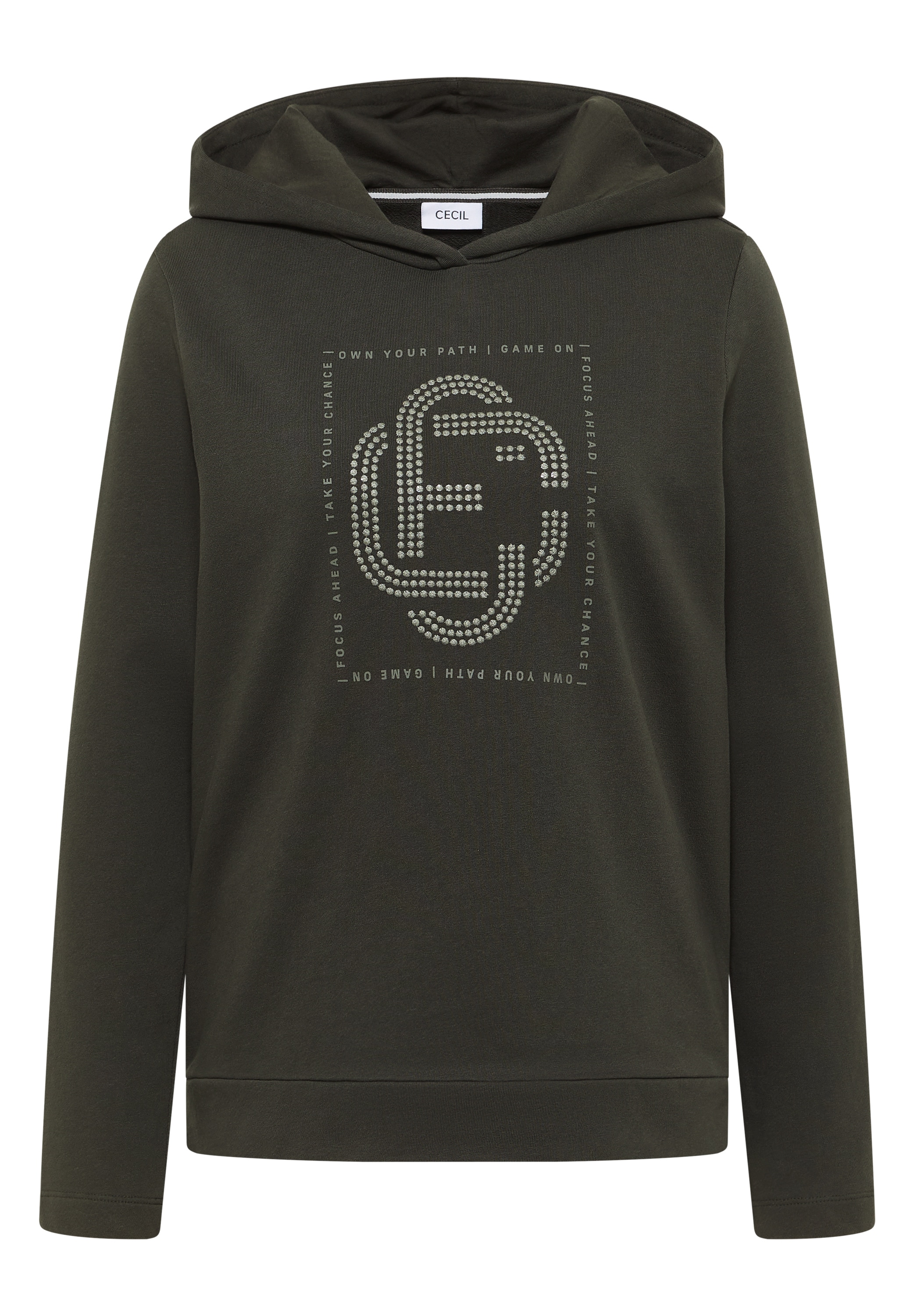 Cecil Hoodie , Tonales Artwork mit Schmucksteinen
