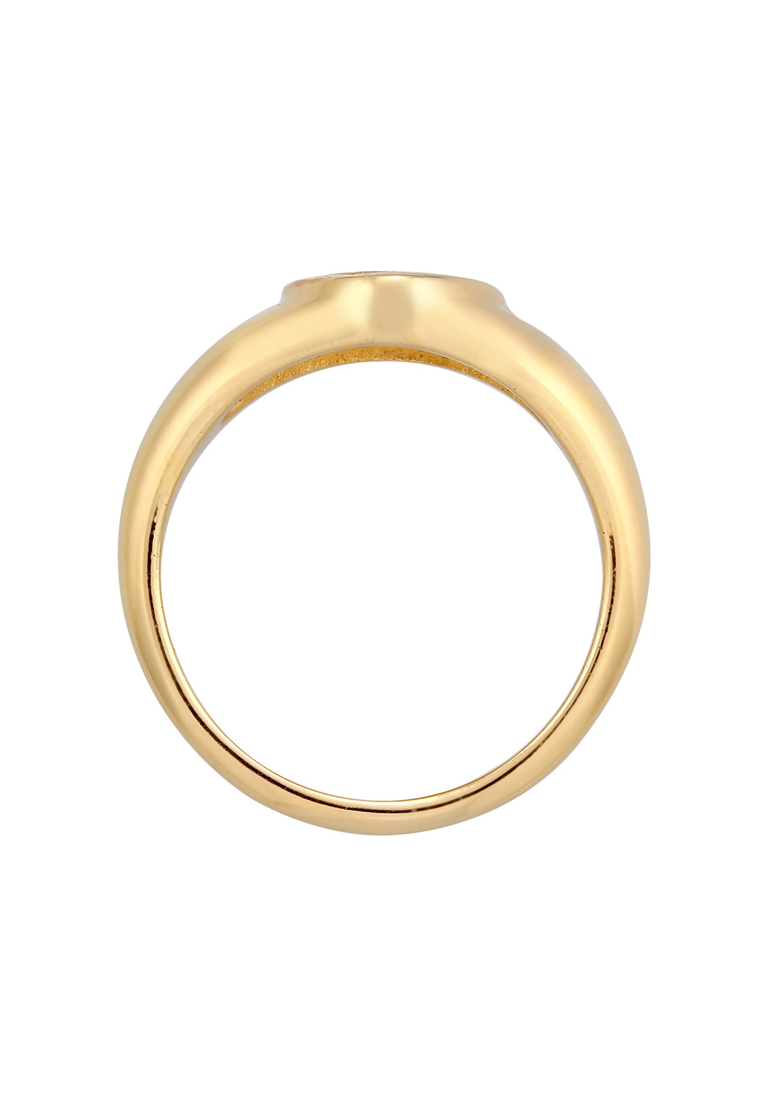Elli Siegelring »Ring Siegelring Kirsche Emaille 925 Silber vergoldet«