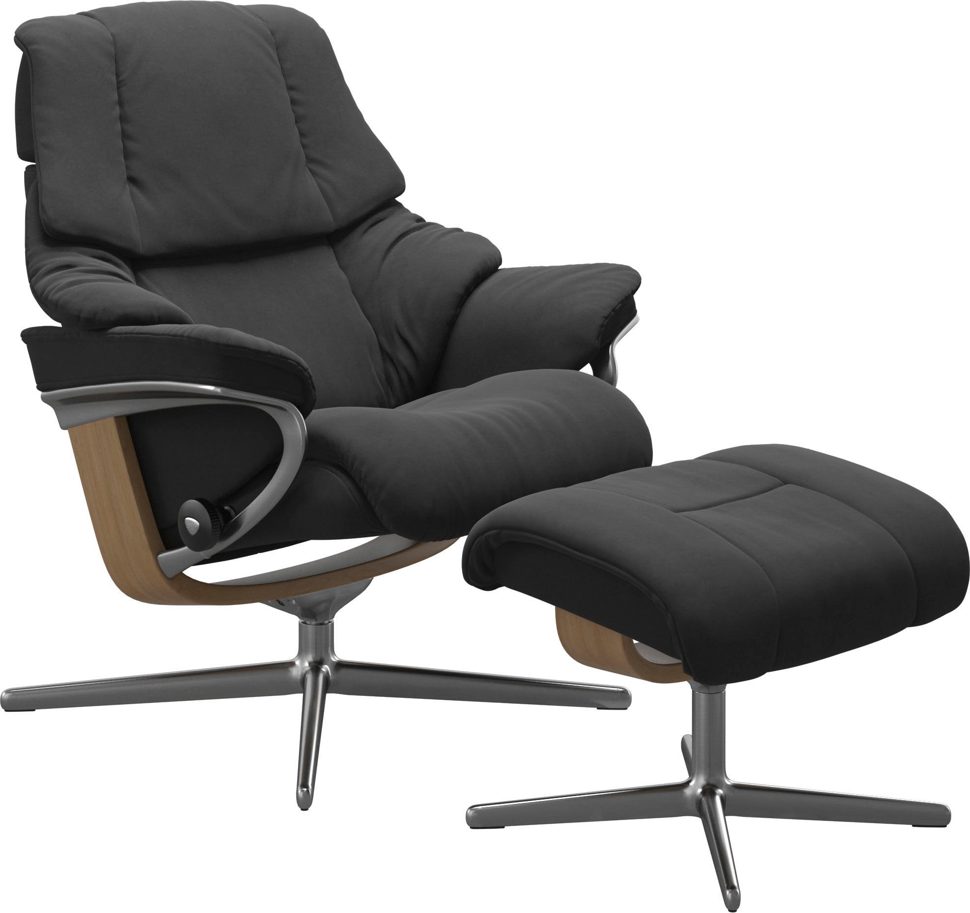 Stressless® Fußhocker »Reno« mit Cross Base, Größe S, M & L, Holzakzent Eiche
