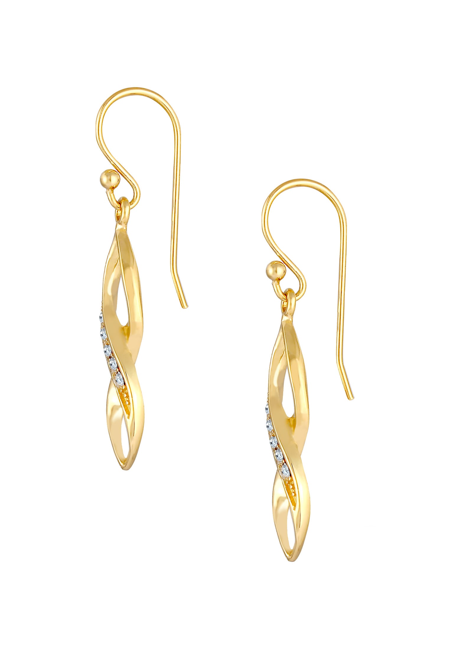 Elli Paar Ohrhänger »Ohrringe Hänger Infinity Zart 925 Silber, mit Kristallen von Swarovski®«