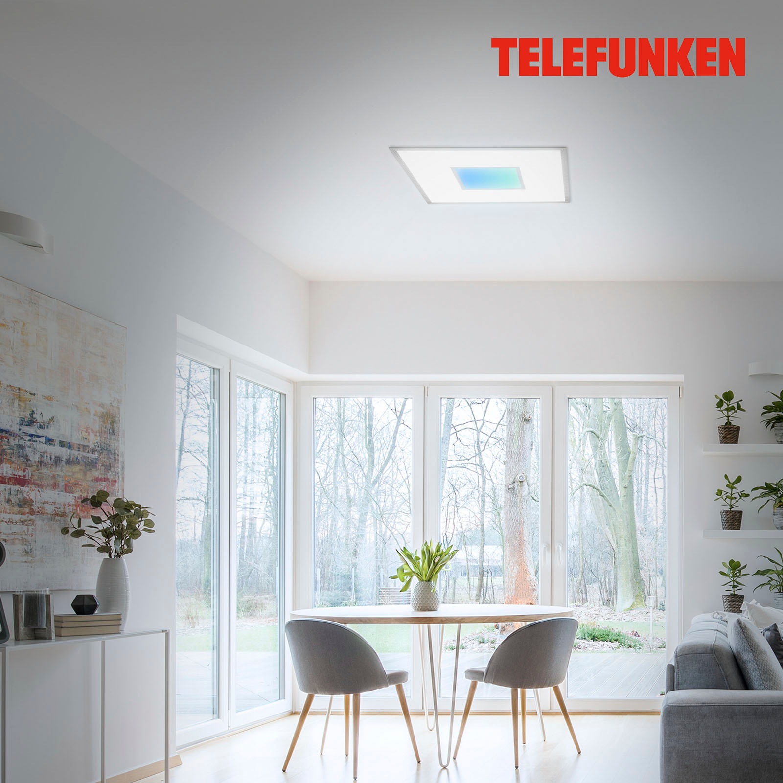 Telefunken LED Panel »319804TF MAGIC CENTO«, Leuchtmittel LED-Board | LED fest integriert, Deckenleuchte Panel CCT Steuerung Magic RGB Beleuchtung Centerlight