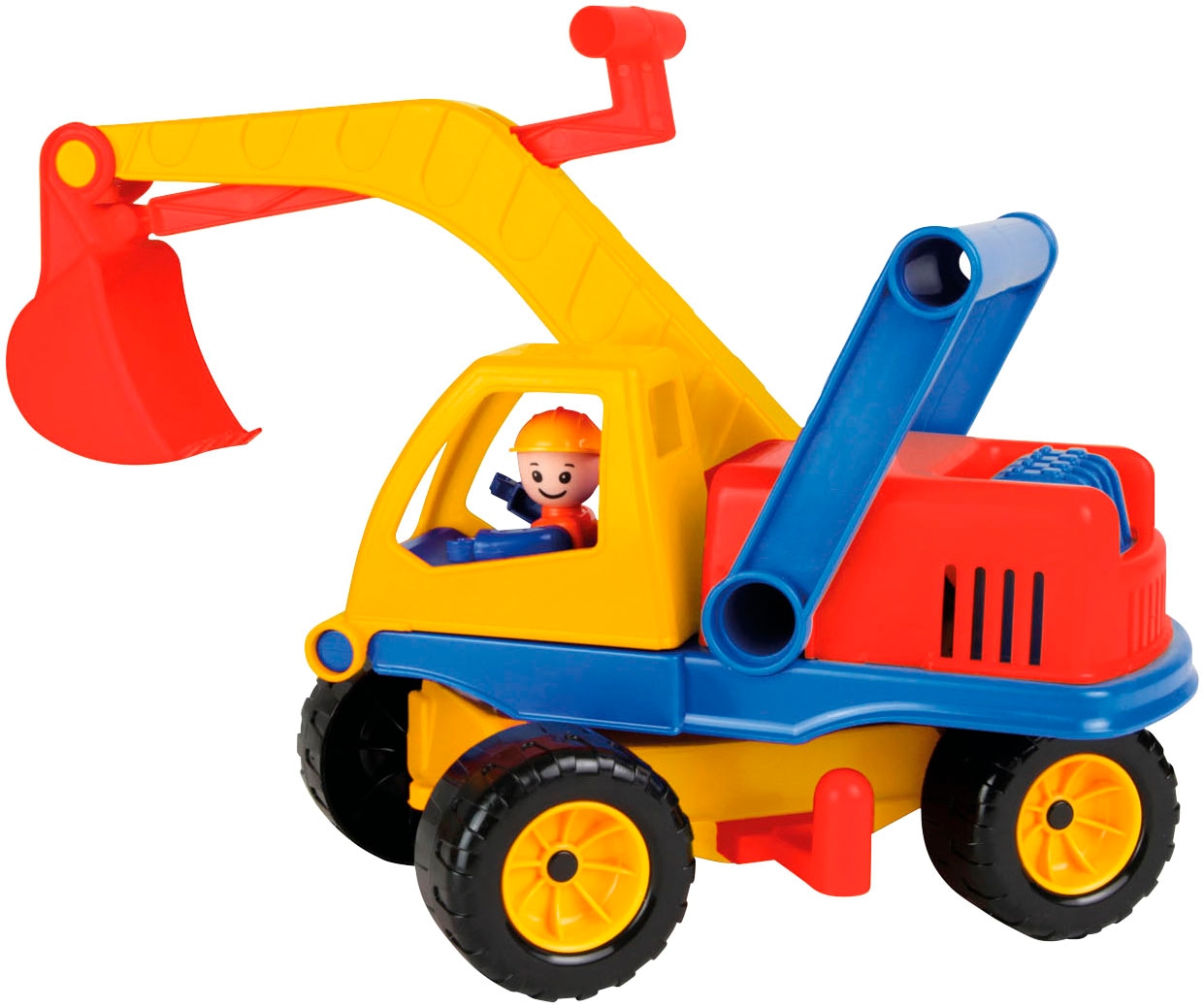 Lena® Spielzeug-Bagger »Aktive« mit beweglichem Baggerarm und verstellbarem Fahrgestell