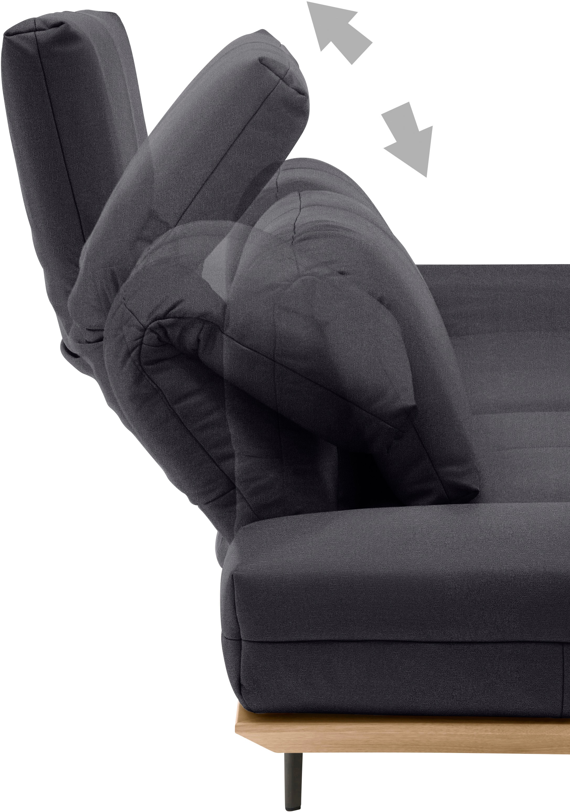 Creation BY ROLF BENZ 4-Sitzer »CR.420, Designsofa, Loungesofa« in 2 Qualitäten, Holzrahmen in Eiche Natur oder Nußbaum, Breite 252 cm