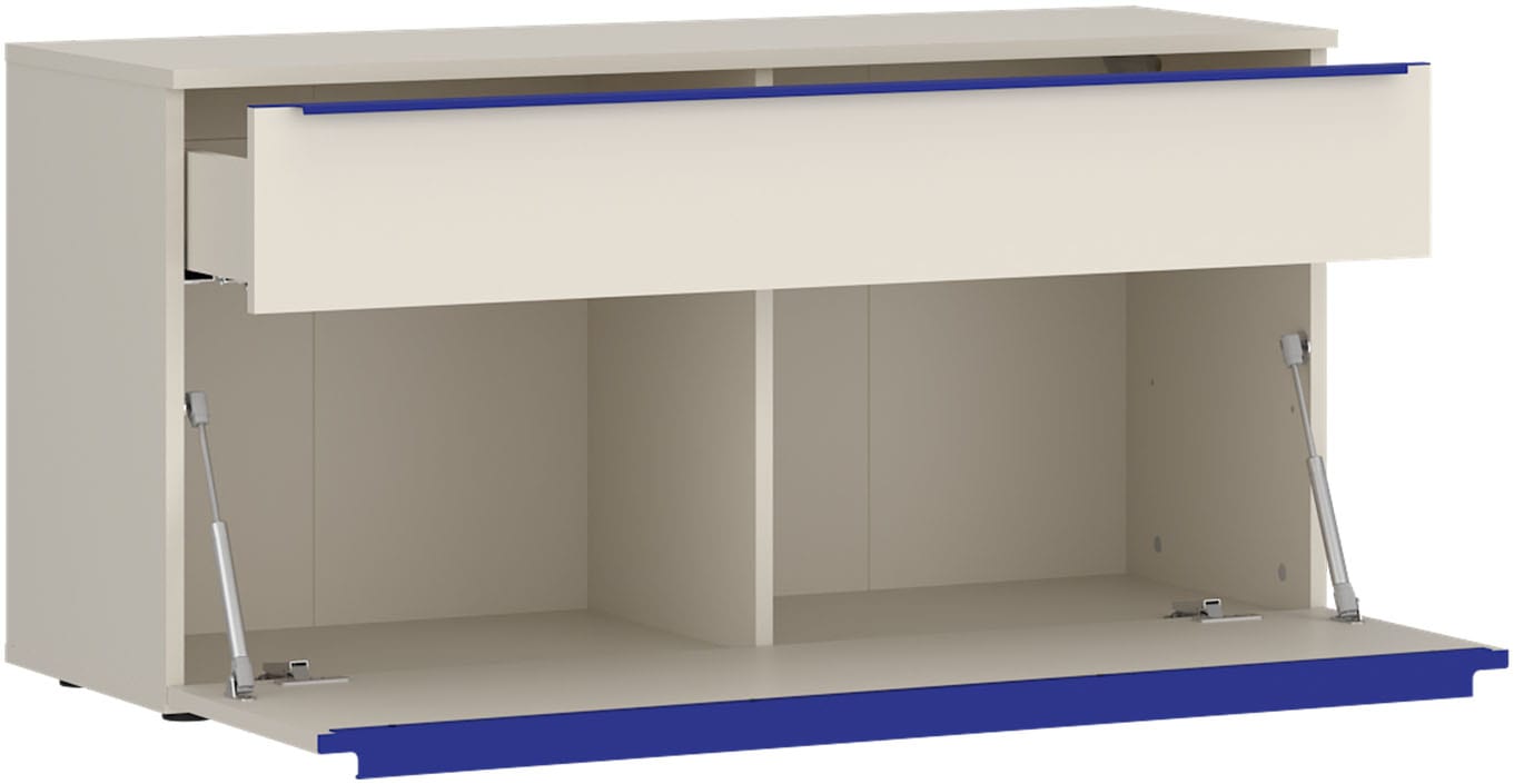 TOM TAILOR HOME Lowboard »COLOR PUZZLE 3 – 1 Klappe 1 Schublade mit farbigem Griff und Füßen« Kommode, Breite 110 cm,mit Klappe und Schublade, viel Stauraum