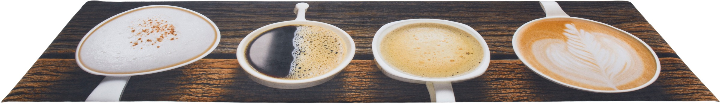 Andiamo Küchenläufer »Kaffeetassen«, rechteckig, 3 mm Höhe, 100% Vinyl, abwischbar