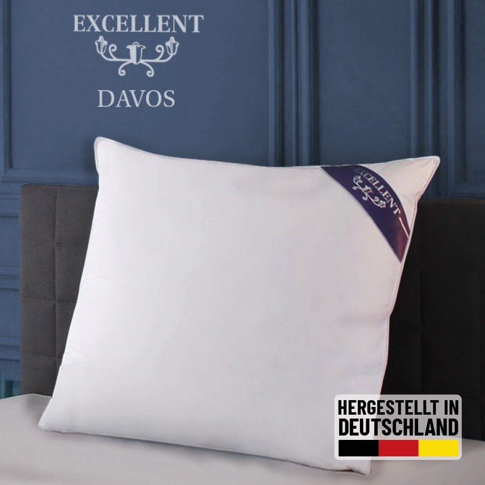 Excellent Federkissen »Davos«, Füllung: 85% Gänsefedern, 15% Gänsedaunen, (1 St.), Kopfkissen in 40x80 und 80x80