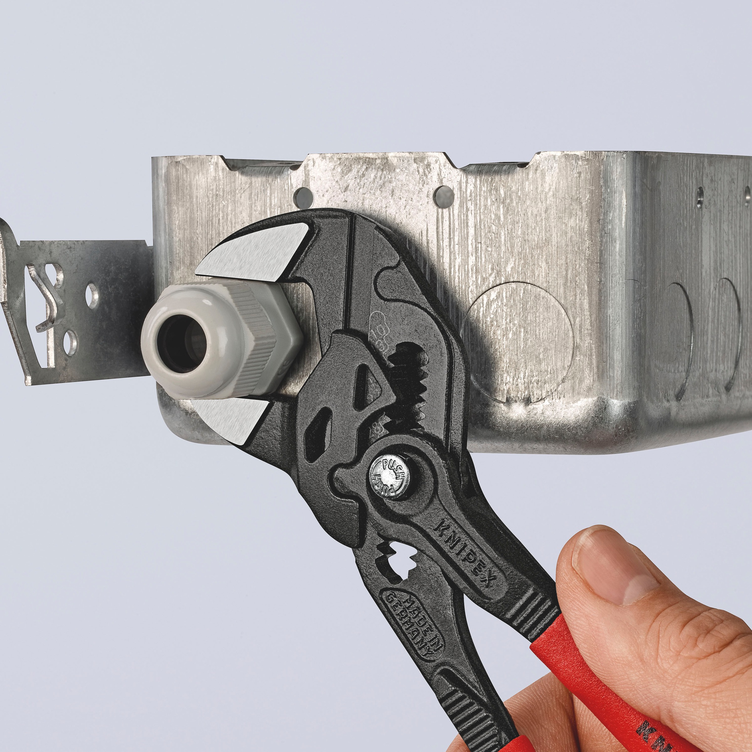 online atramentiert, Kunststoff in 01 Zangenschlüssel grau einem bei OTTO Zange 180 kaufen mit tlg.), (1 Schraubenschlüssel überzogen 180 Werkzeug«, »86 mm und Knipex