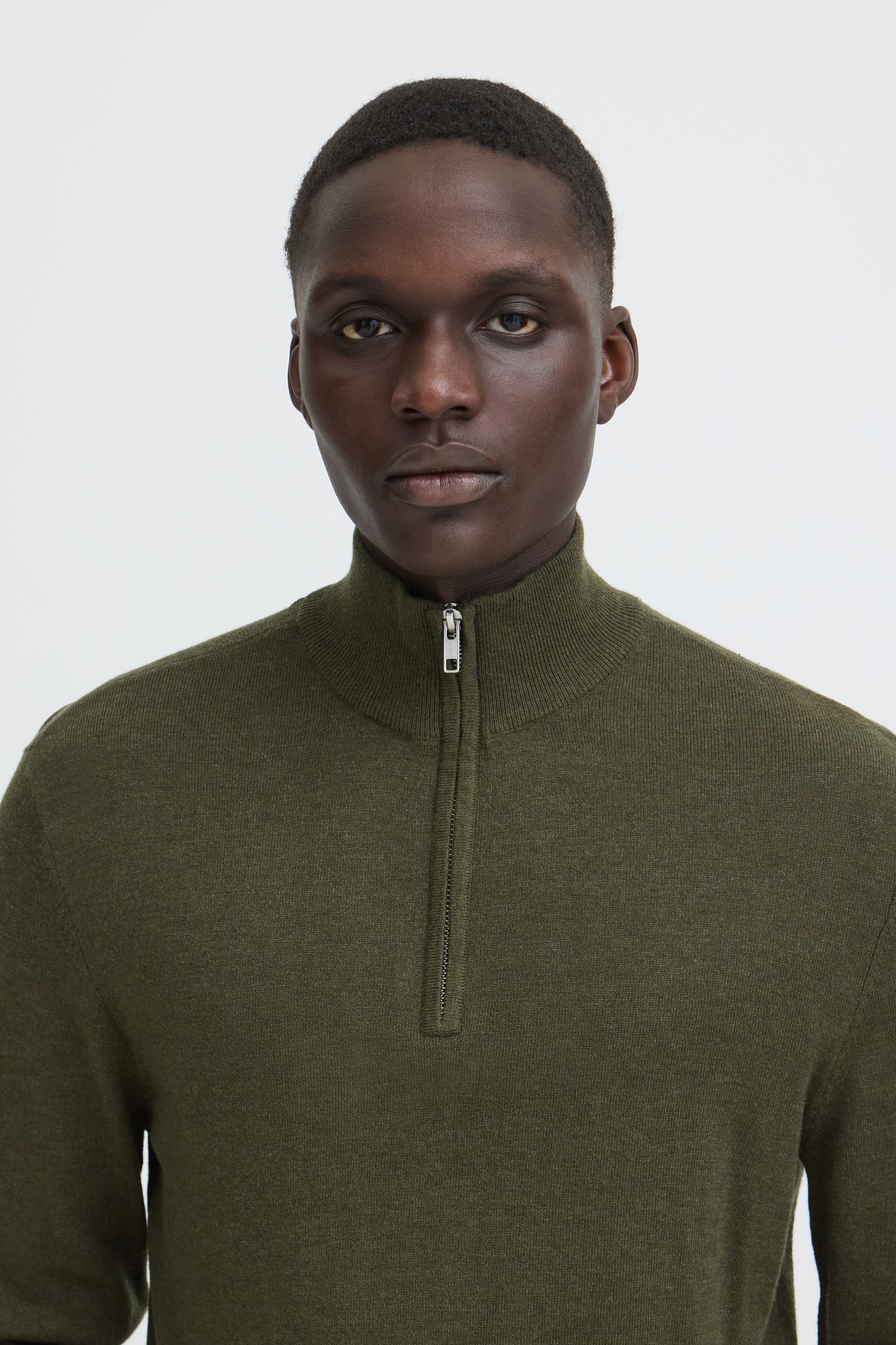 Blend Stehkragenpullover »BHBAGGE HALF ZIPP KNIT« Baumwollmischung, regular fit